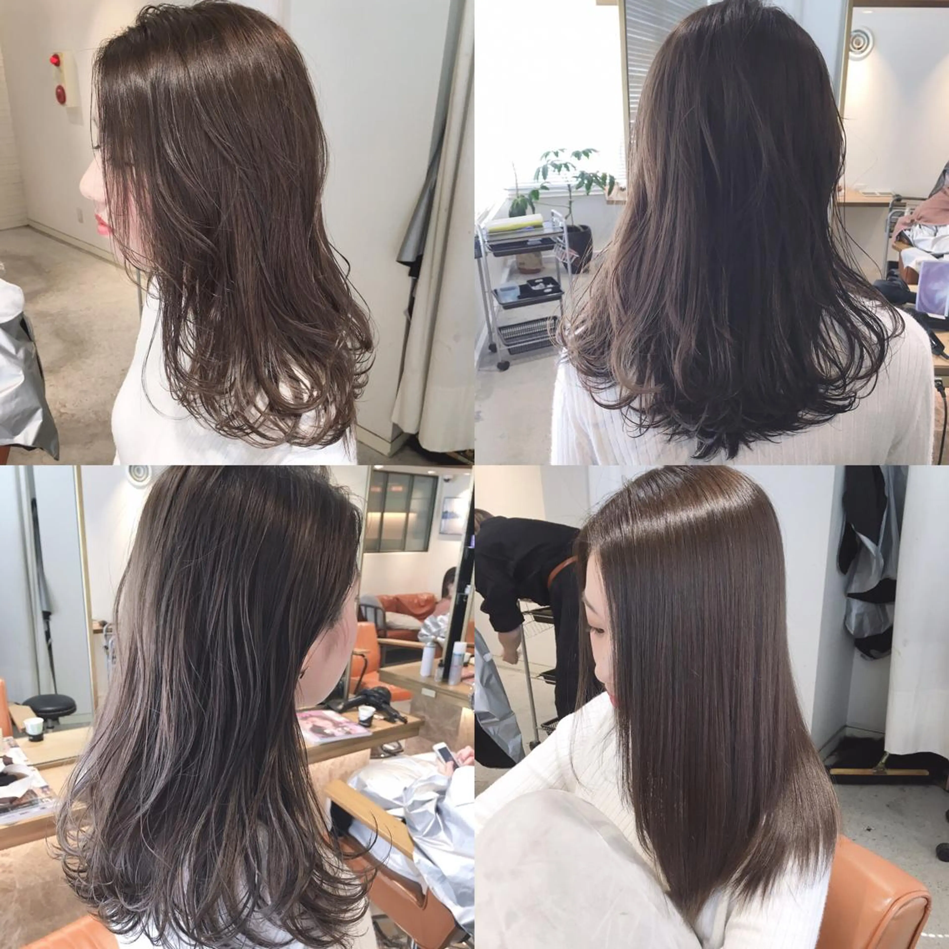 ミディアム ショートボブ ボブ ハイライト 外ハネヘア メンズツイスパ ショートフクヤマシンのヘアスタイル