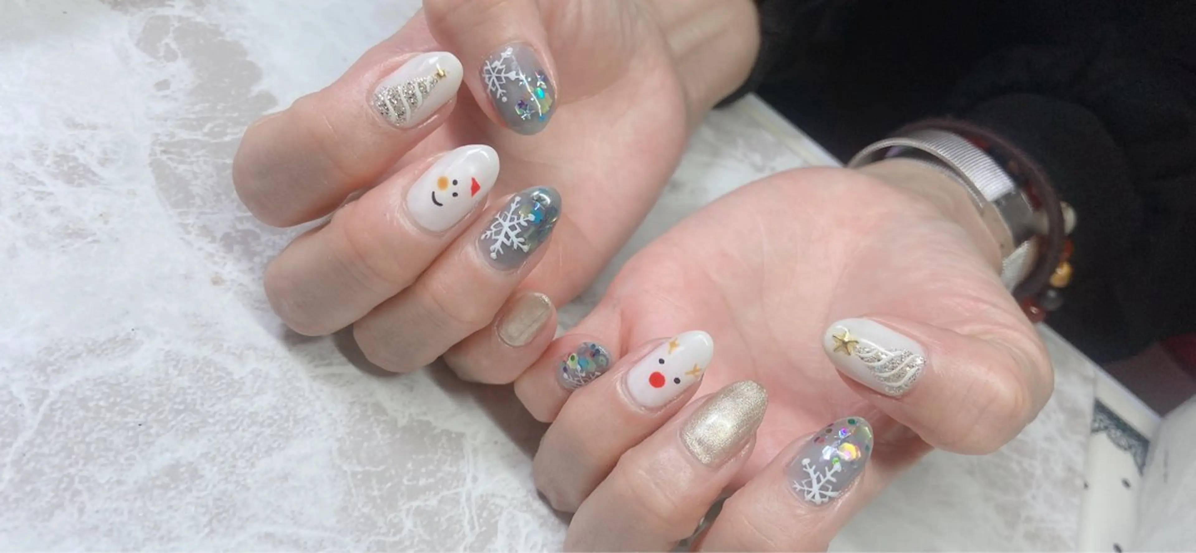 ネイル 持ち込み 冬ネイル クリスマス lulucharis nailのネイルデザイン