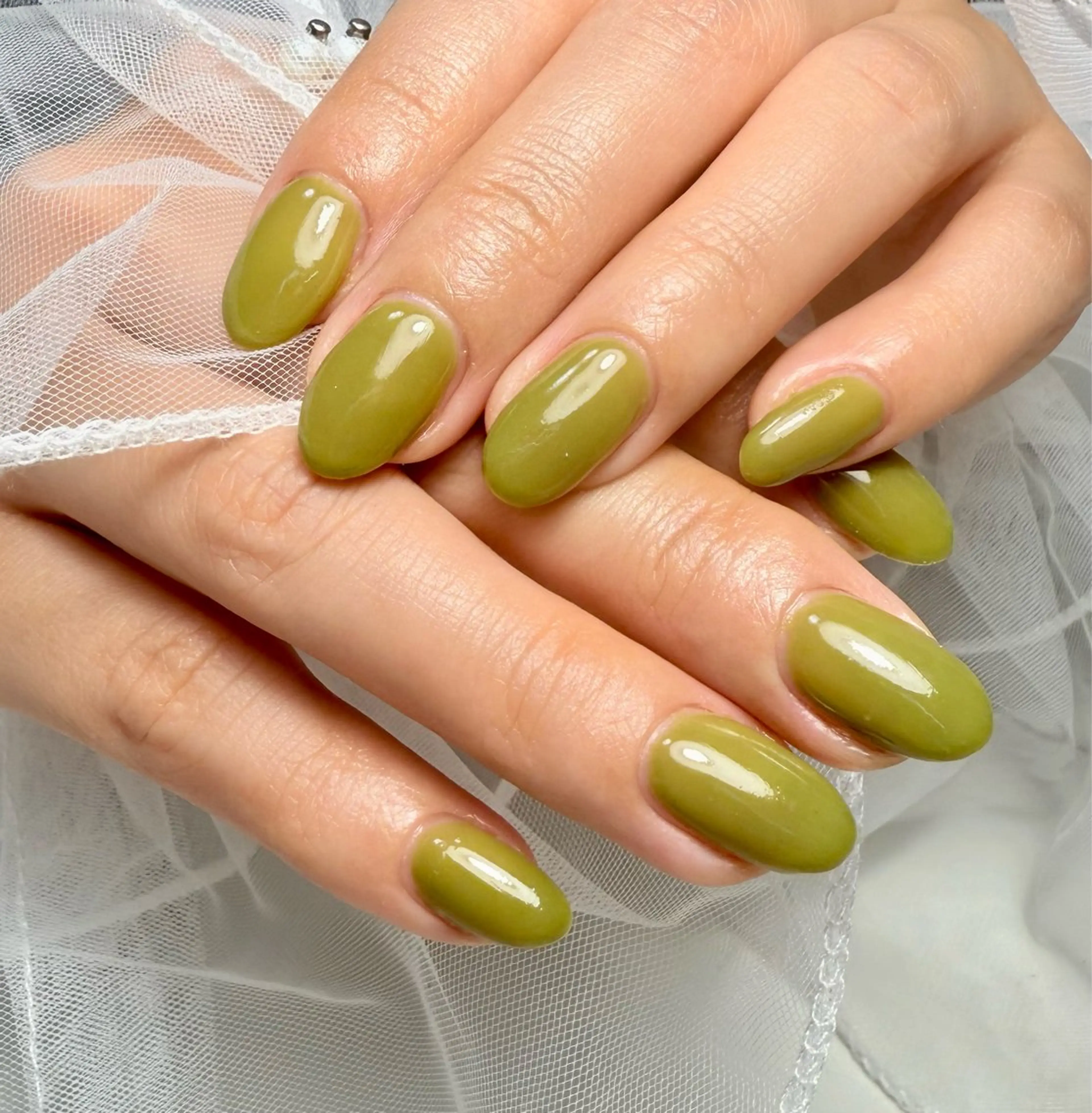 ネイル アートネイル フレンチネイル ガラスフレンチ 氷ネイル・うるうるネイル キラキラネイル M.N_ nailのネイルデザイン