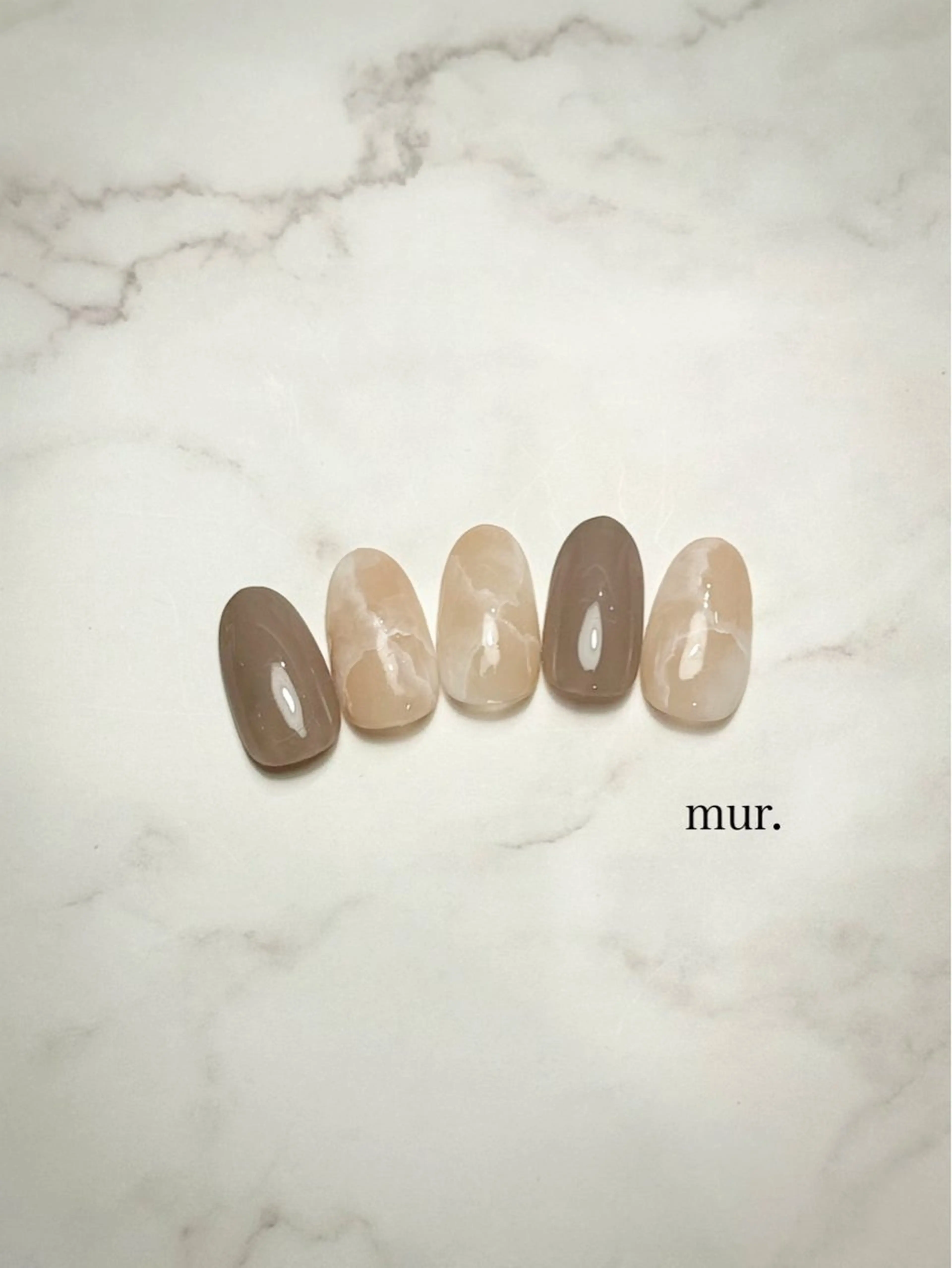 ネイル アートネイル 大理石ネイル(マーブル) ハンドネイル nail salon　mur.所属・mur. harukaのネイルデザイン