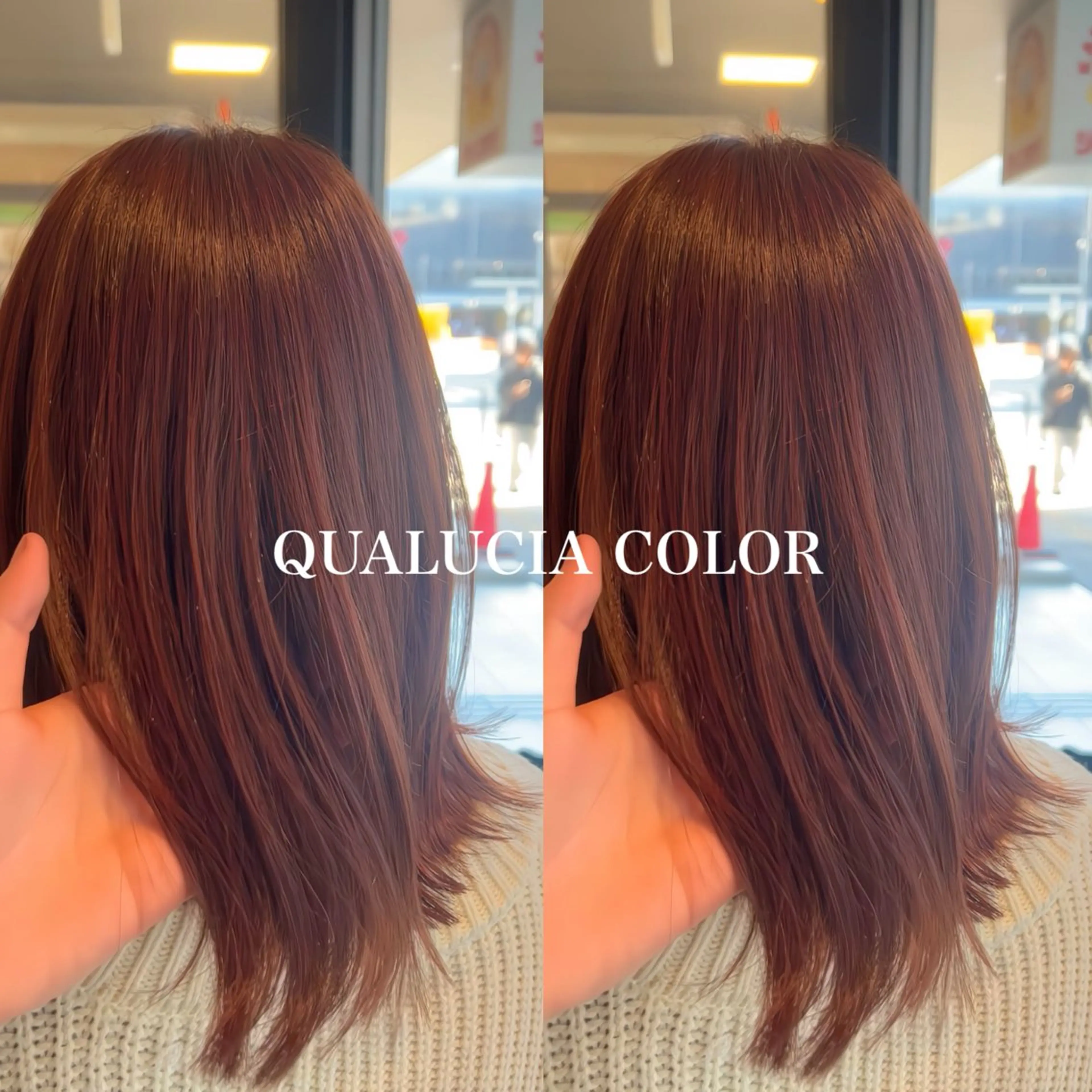 【高発色暖色カラー💕】クオルシアカラー(暖色系)＋ベーストリートメント＋カットの写真