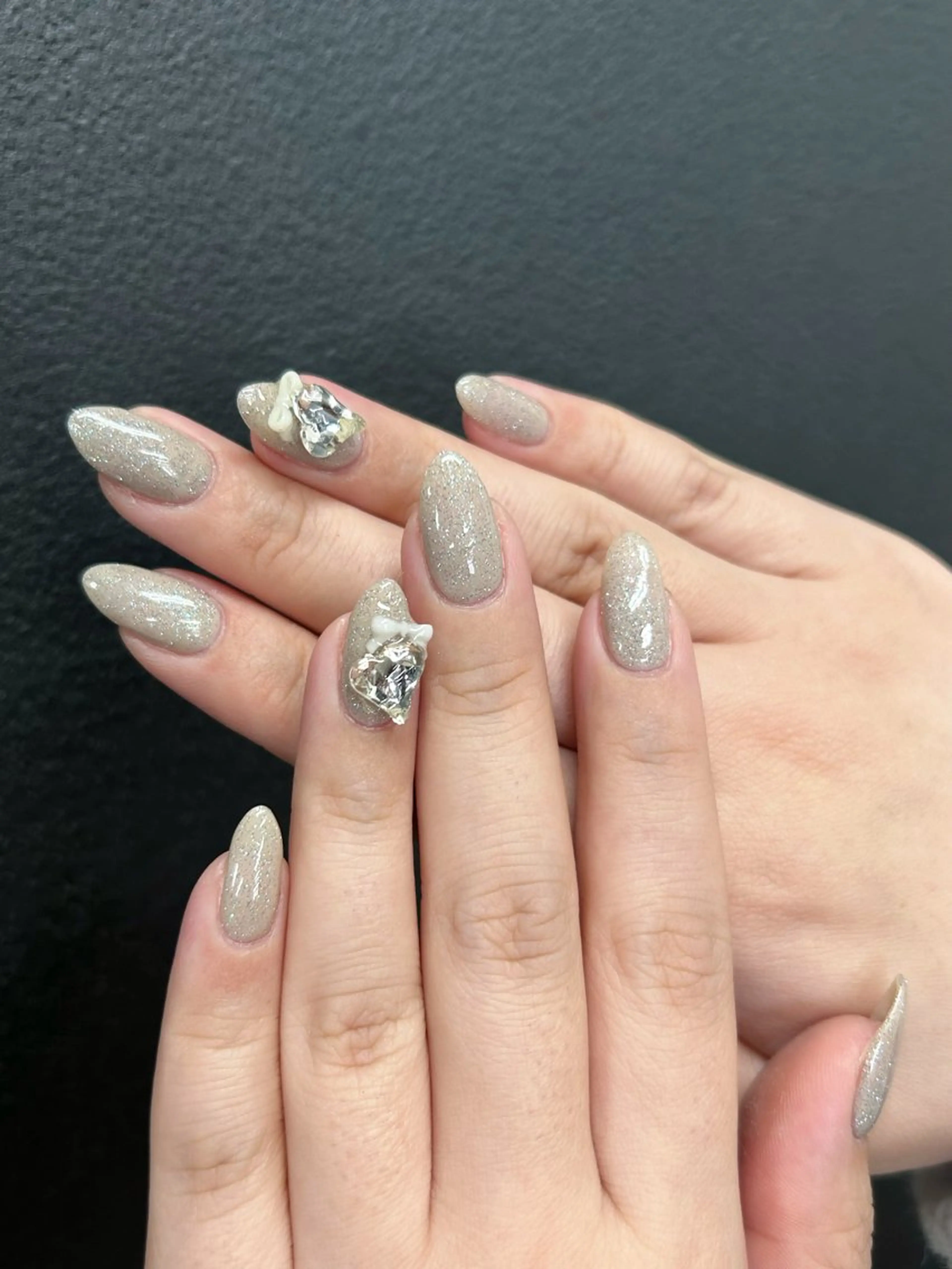 ネイル 韓国ネイル 持ち込み ニュアンスネイル ネイルチップ 冬ネイル LISA ANA.CHUOのネイルデザイン