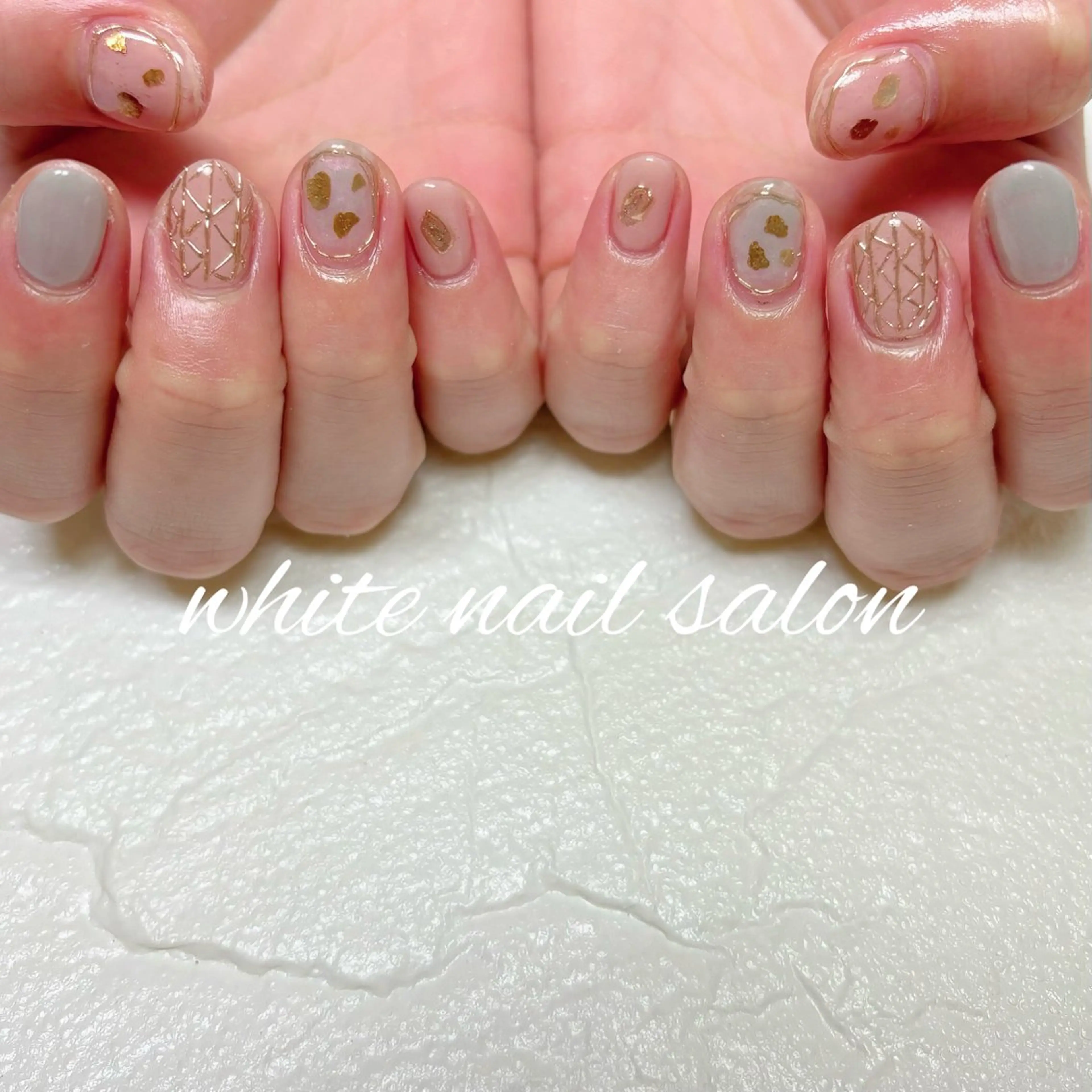 ネイル ホワイト ハンドネイル white nail salonのネイルデザイン
