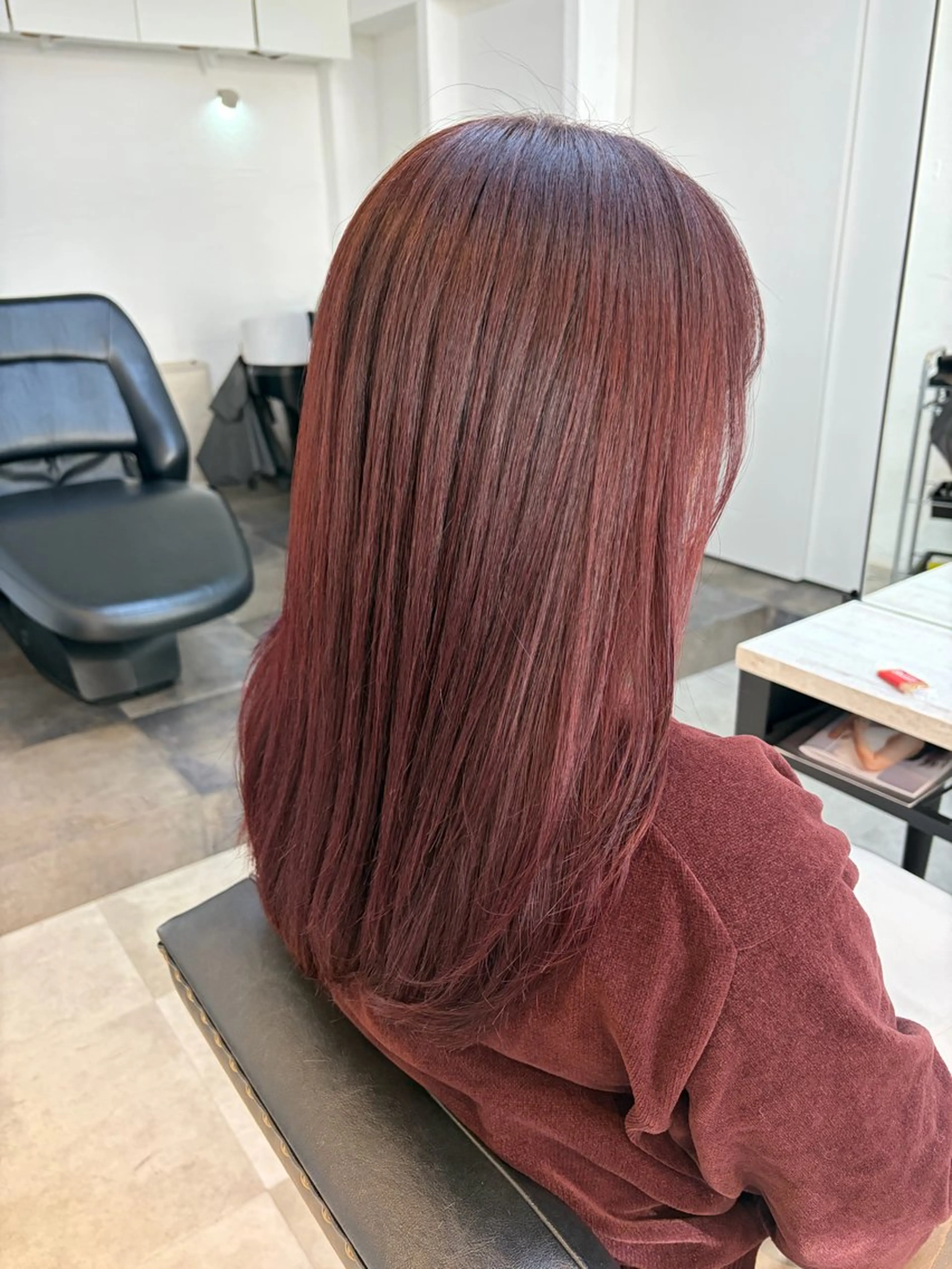 セミロング カラー 🥀韓国ヘア🥀 宮津真菜のヘアスタイル