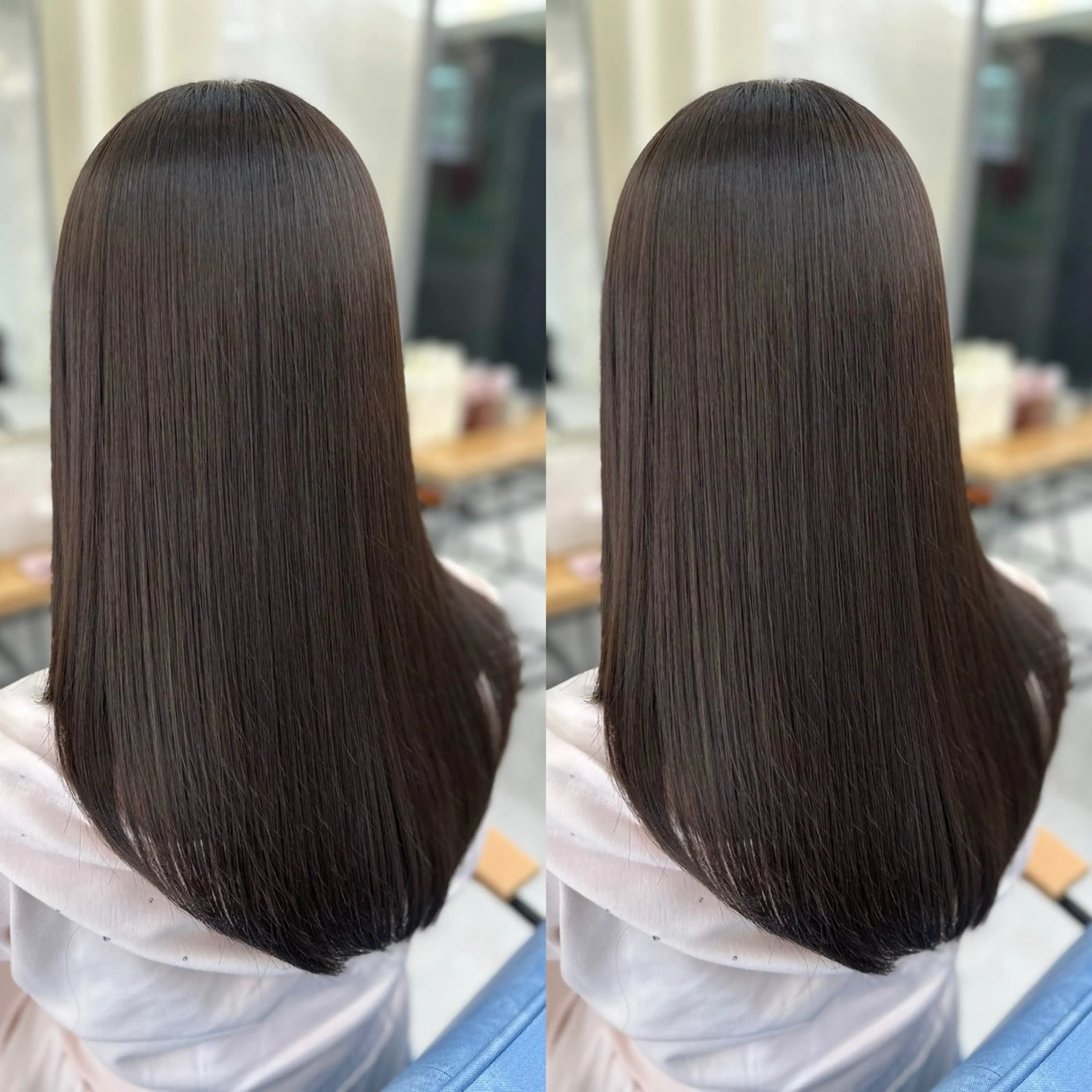 ミディアム カラー 髪質改善 縮毛矯正 トリートメント 酸性ストレート 酸熱トリートメント カット ヘアカラー トリートメント 縮毛矯正×ボブ💎 髪質改善/木下のヘアスタイル