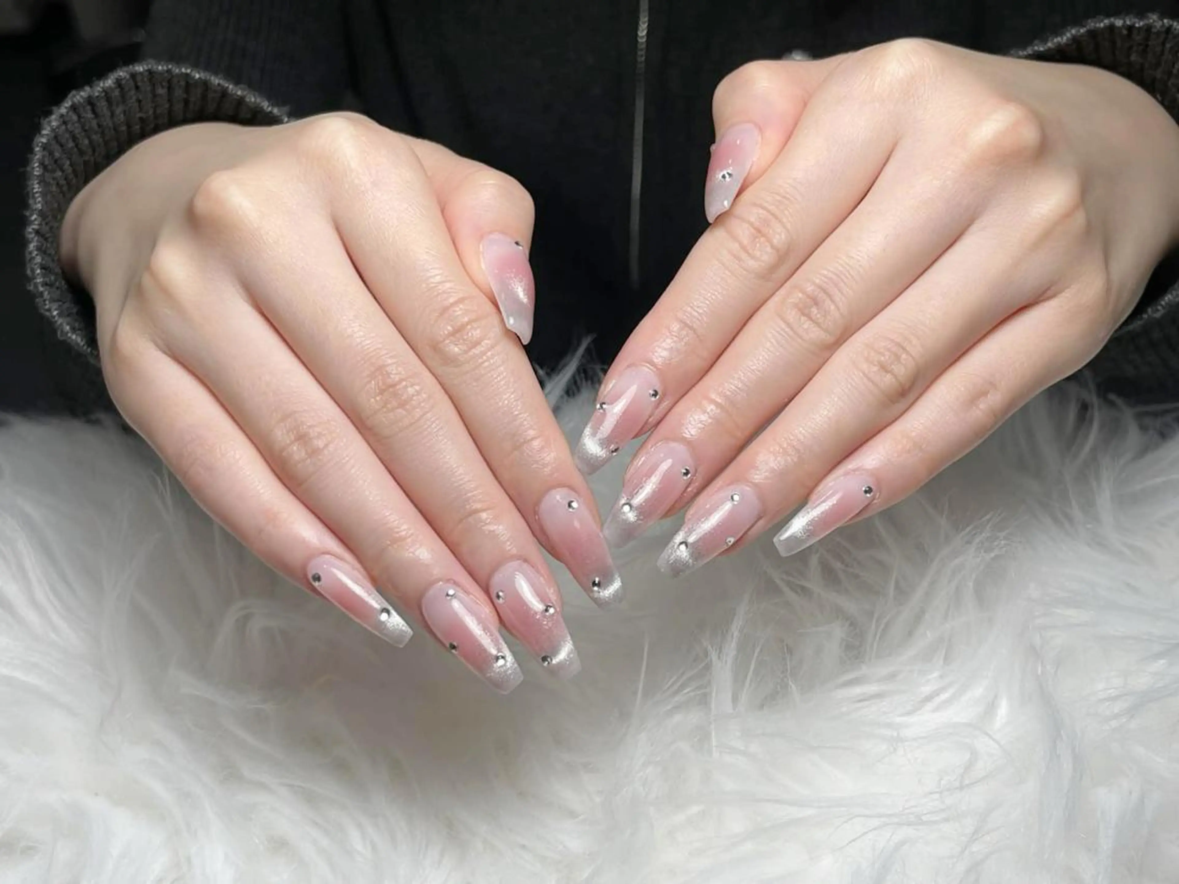 ネイル ボルドー チークネイル 長さ出し フレンチネイル ジェルネイル アンアンBelle Nail 池袋のネイルデザイン