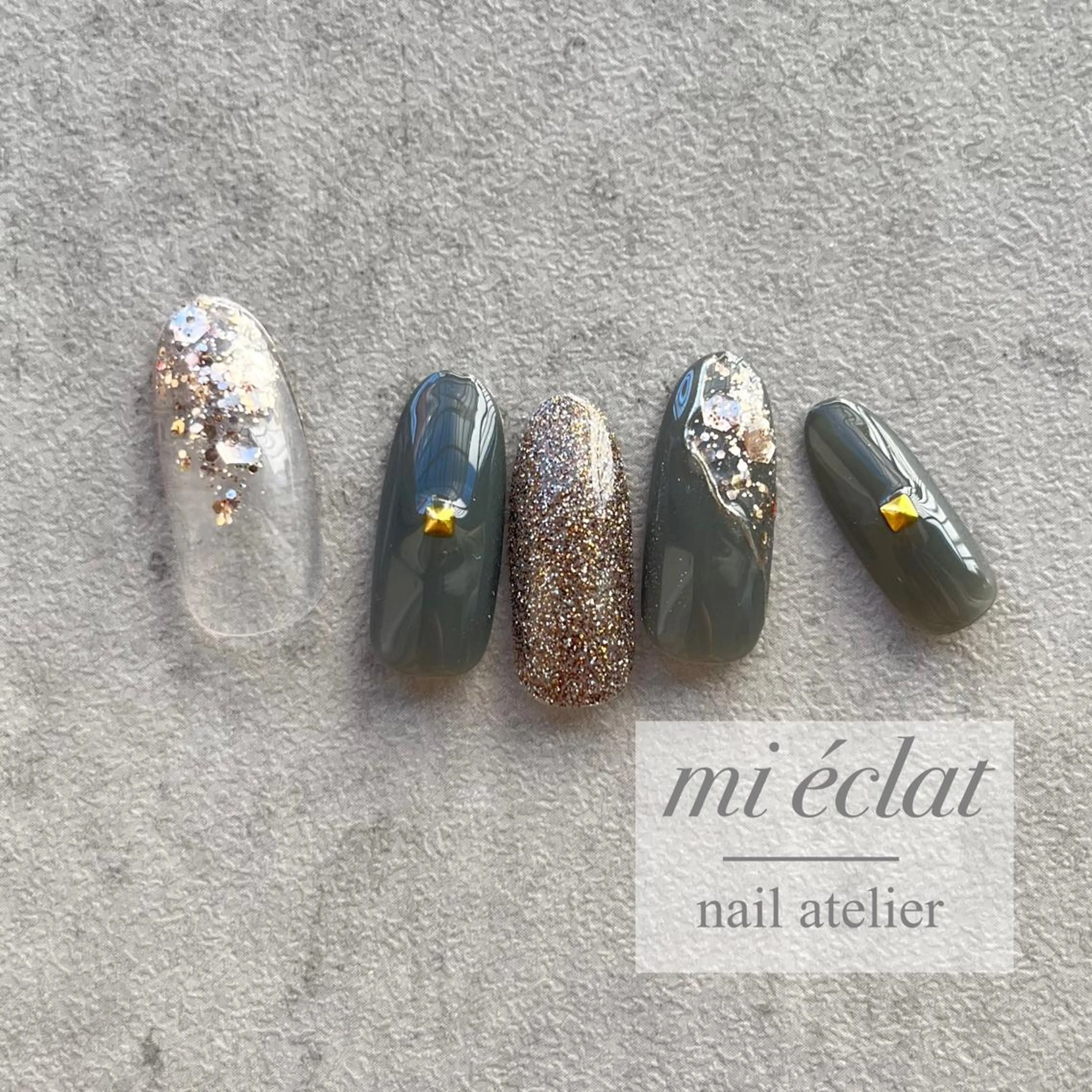 ネイル アートネイル ボルドー ブラウン フレンチネイル ジェルネイル mi éclat ミ　エクラのネイルデザイン