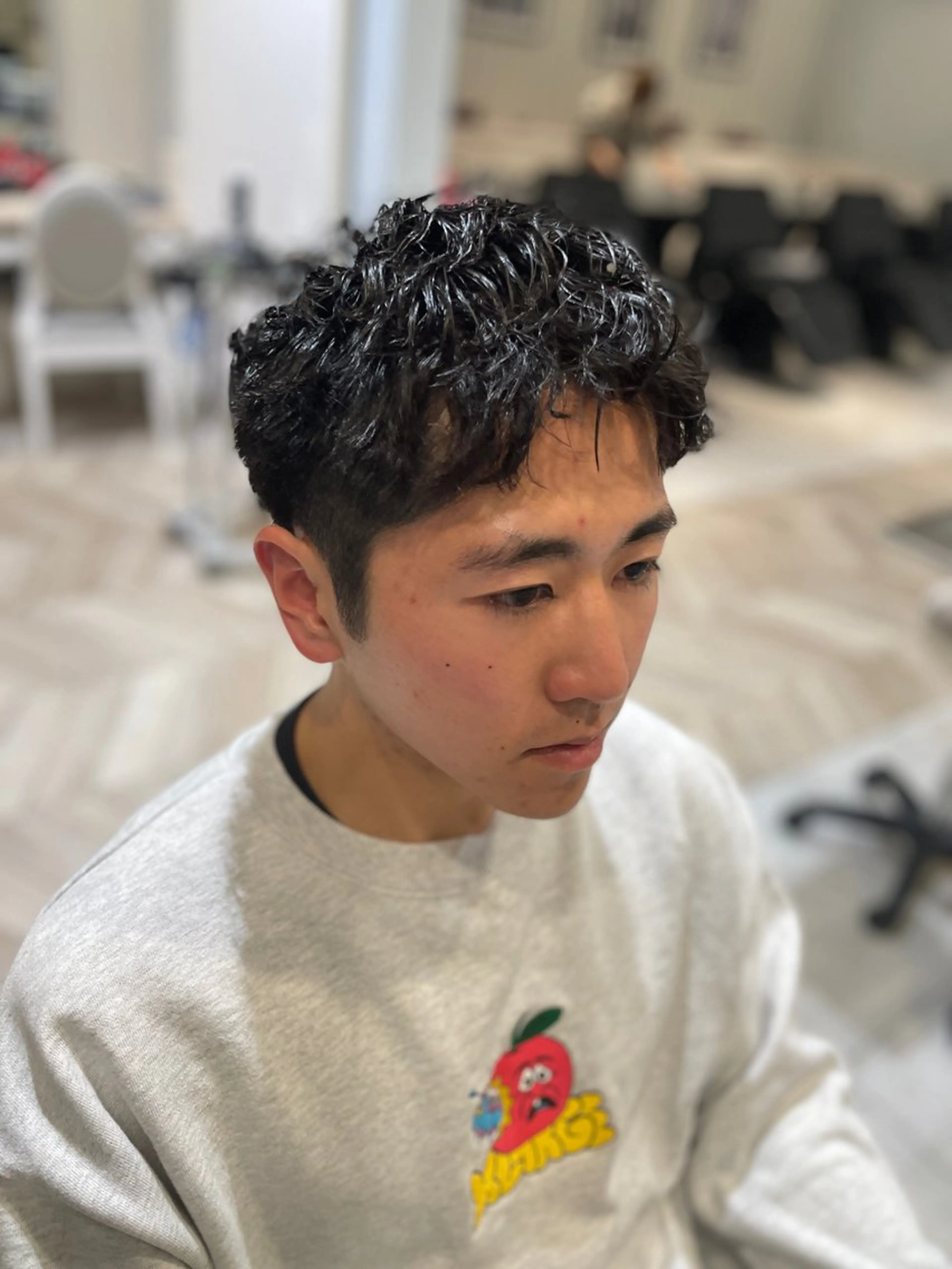 ショート パーマ メンズ カット パーマ メンズパーマ/カット / 古川　諒のヘアスタイル