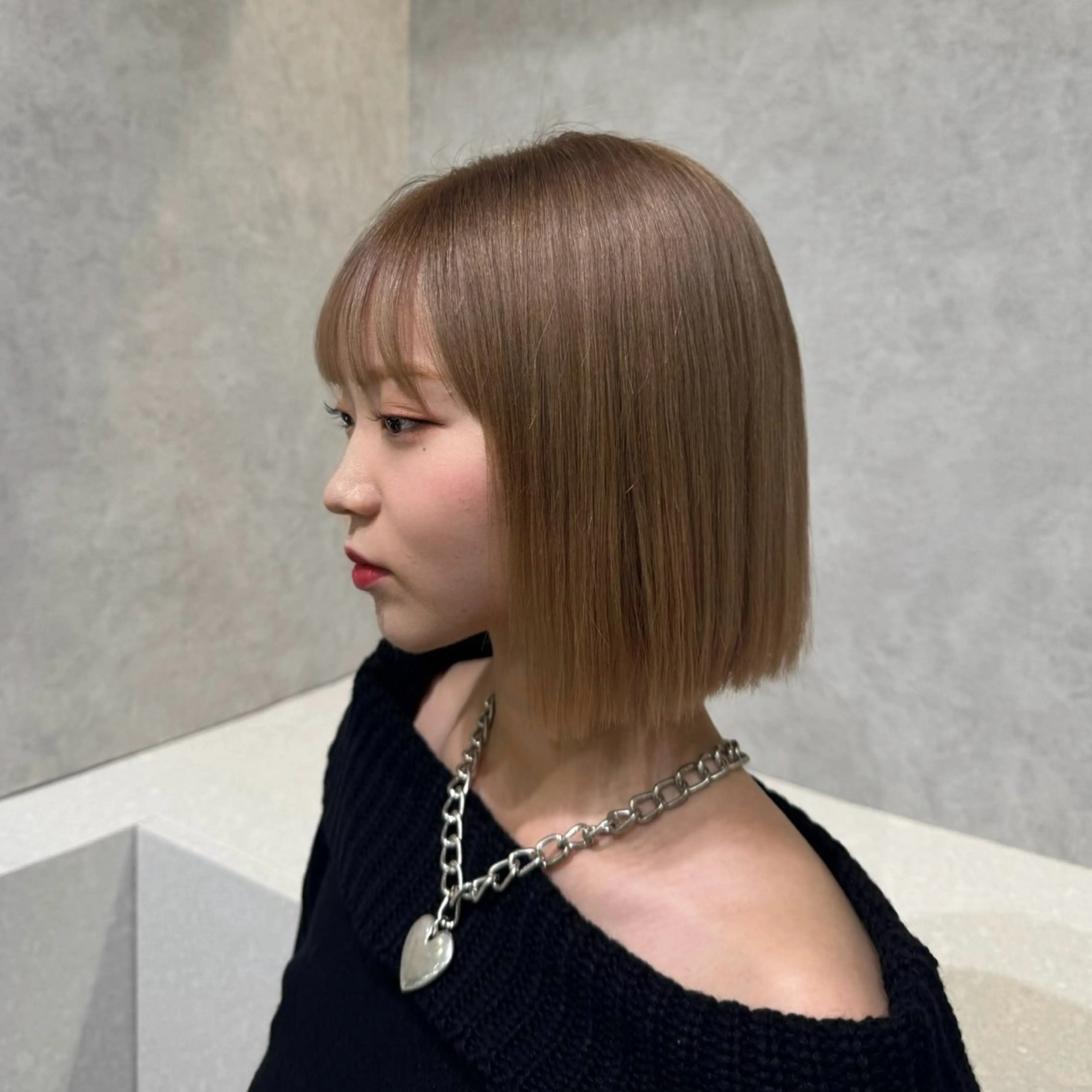 ミディアム カラー カット ヘアカラー 💗渋谷/韓国/レイ ヤー髪質改善Sayaのヘアスタイル