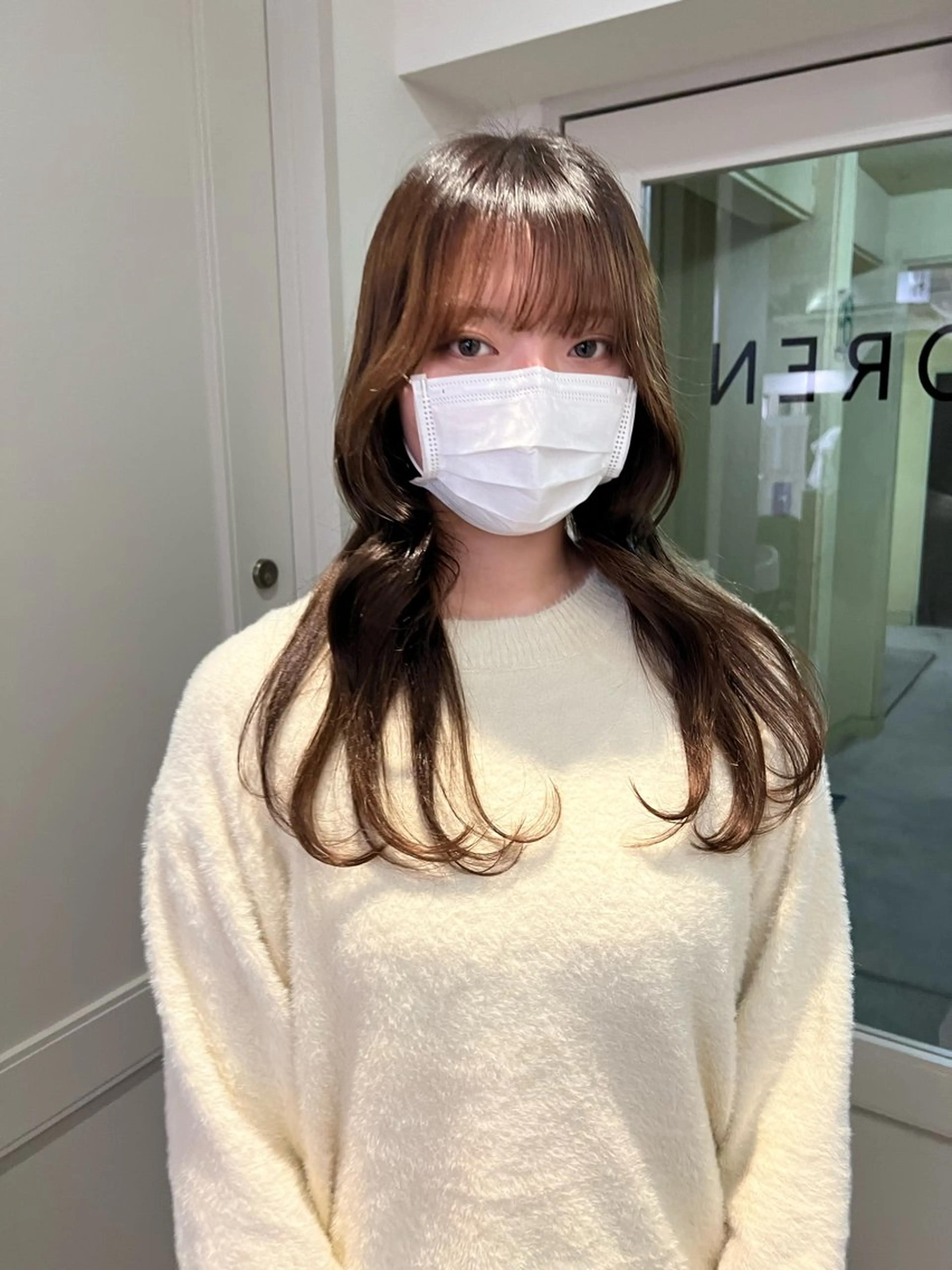 セミロング カット ヘアカラー トリートメント レイヤーカット/暖色 カラー/mao🎀のヘアスタイル