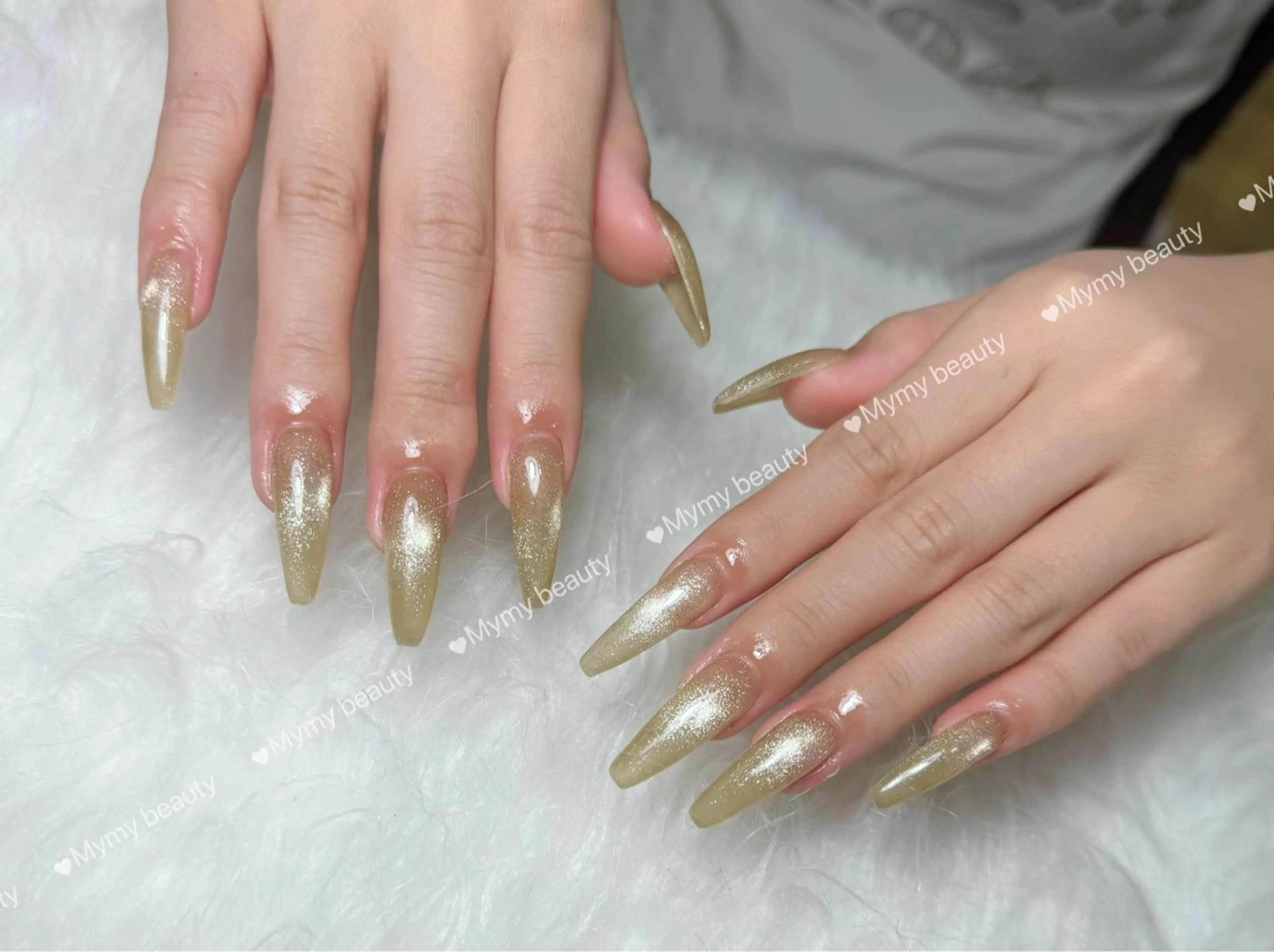 (オフあり)ハンド長さだし10本ワンカラ🩷🩷マグネット＋500円の写真