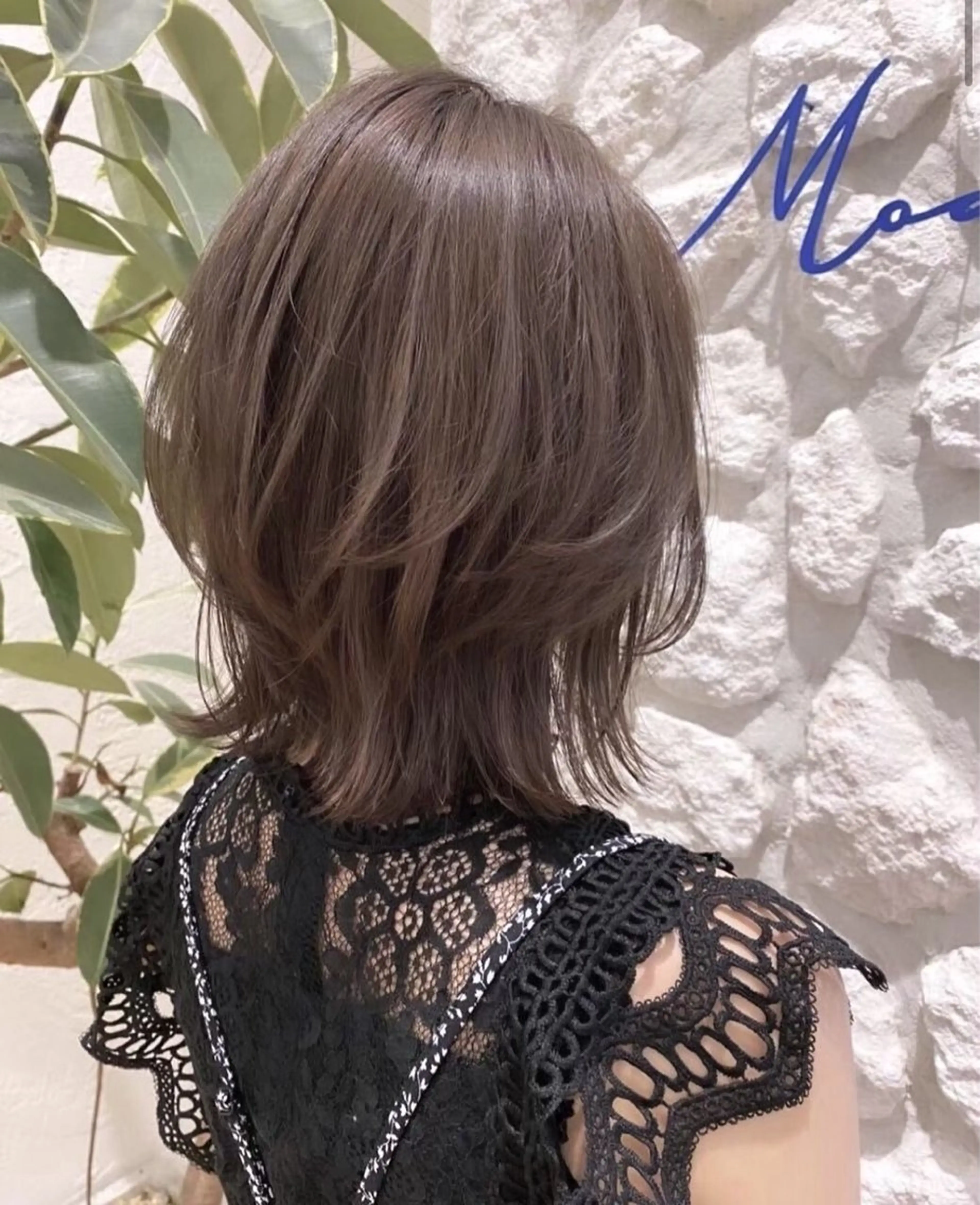 ミディアム カラー ボブレイヤー 透明感カラー ボブ レイヤーカット ヘアカラー トリートメント mio ☆のヘアスタイル