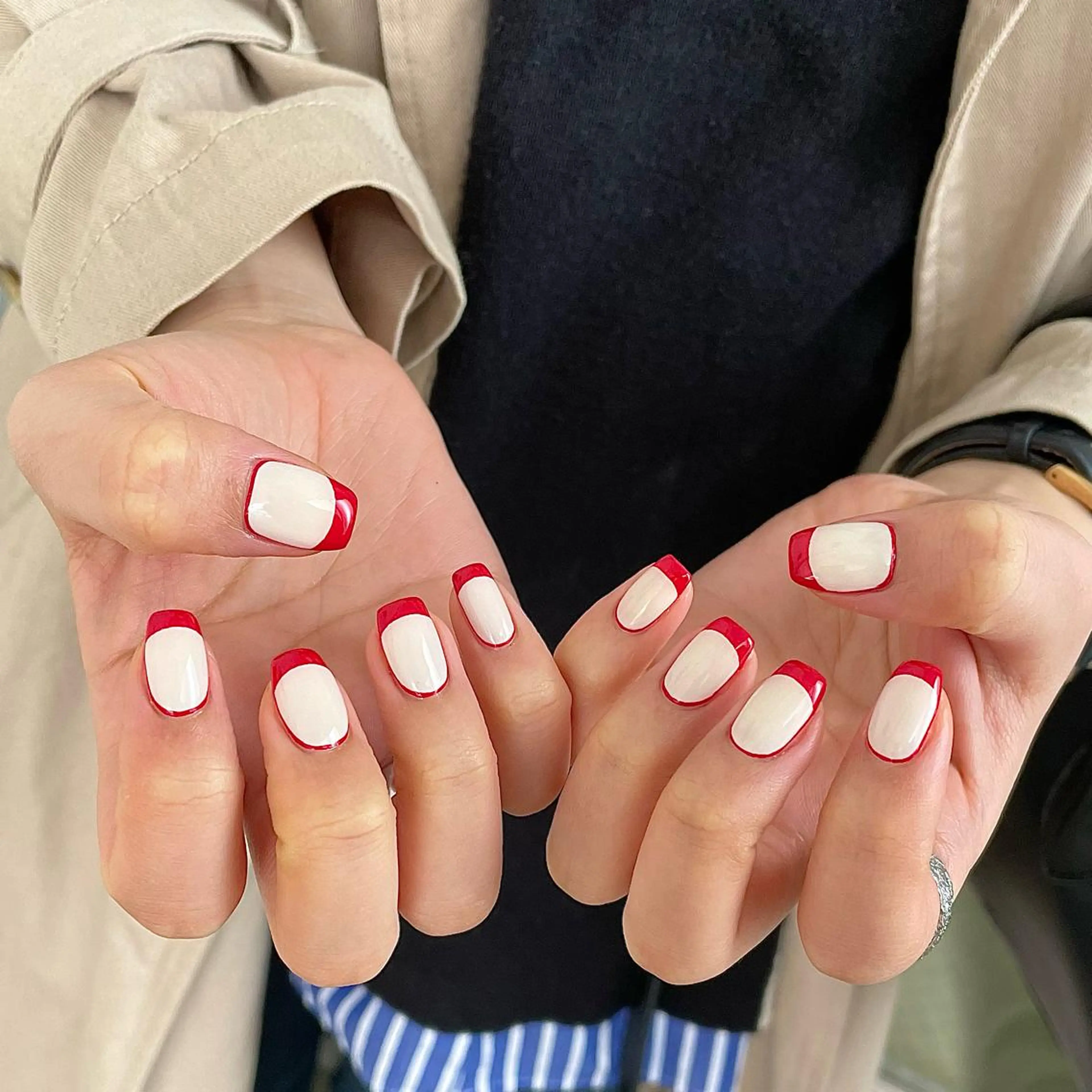 ネイル フレンチネイル ハンドネイル Nailsalon BLOOM🌷 山崎のネイルデザイン