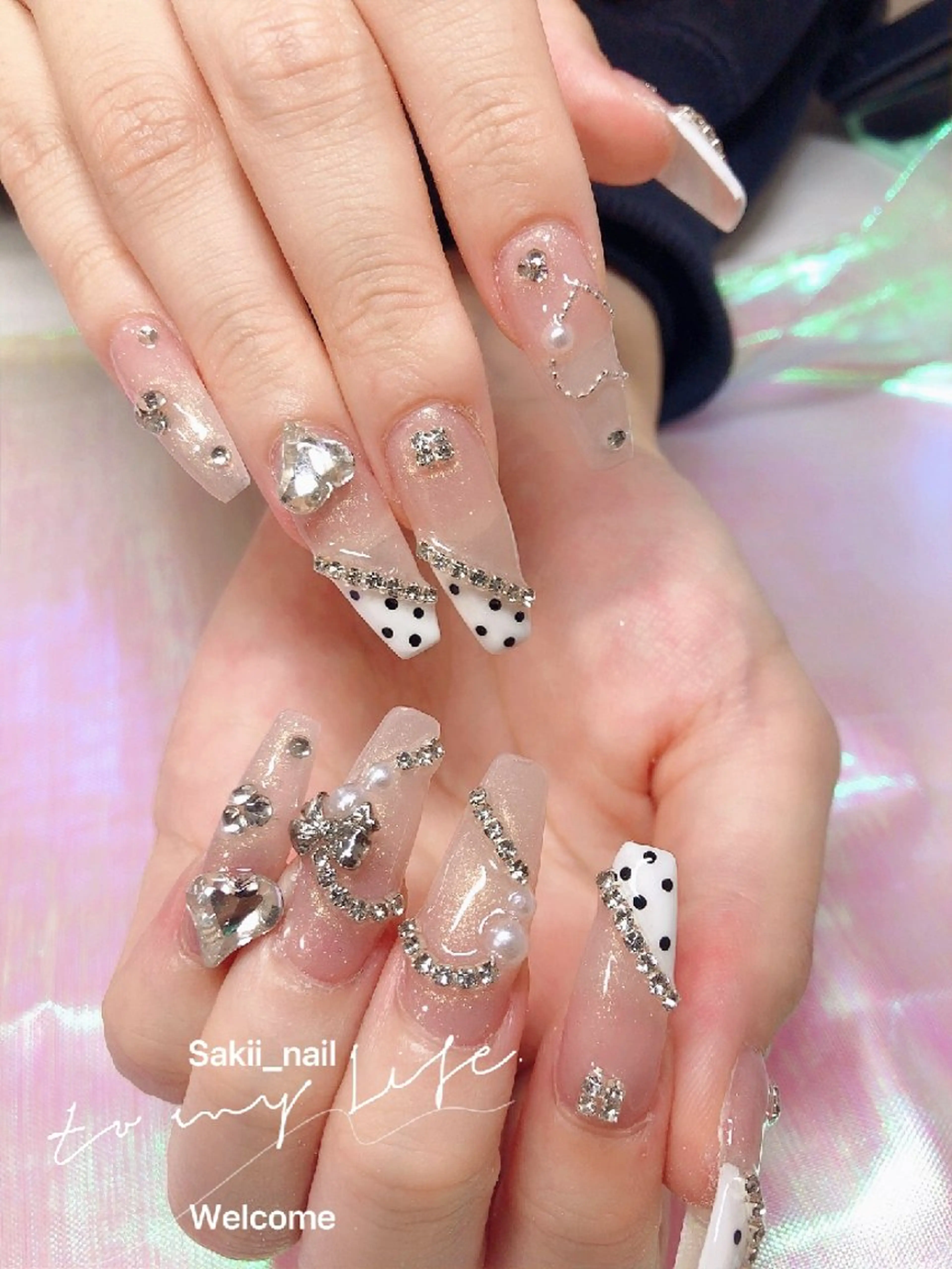 ネイル 長さ出し ネイルチップ ハンドネイル sakii_nail 池袋のネイルデザイン