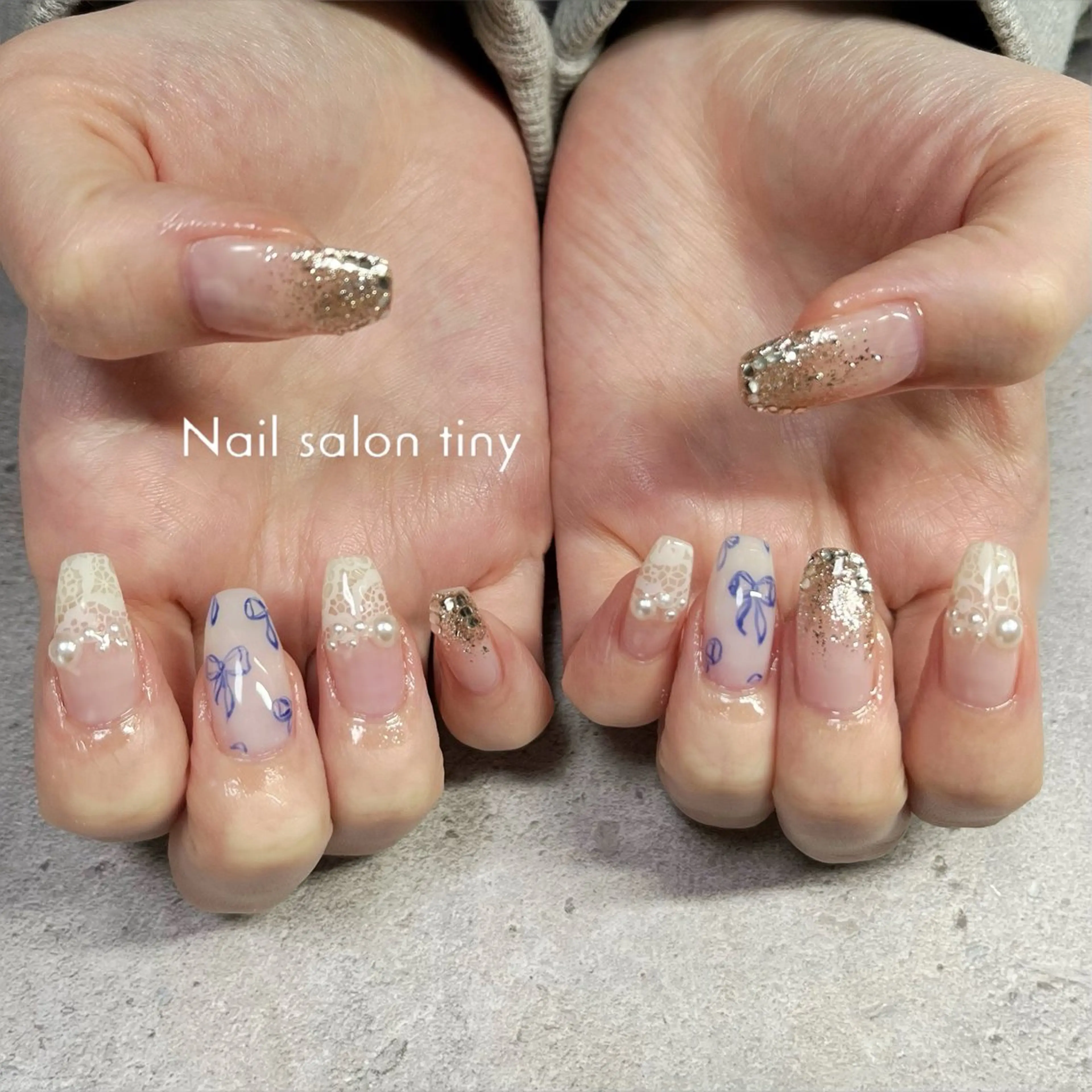 ネイル Nail salon tiny🩵のネイルデザイン