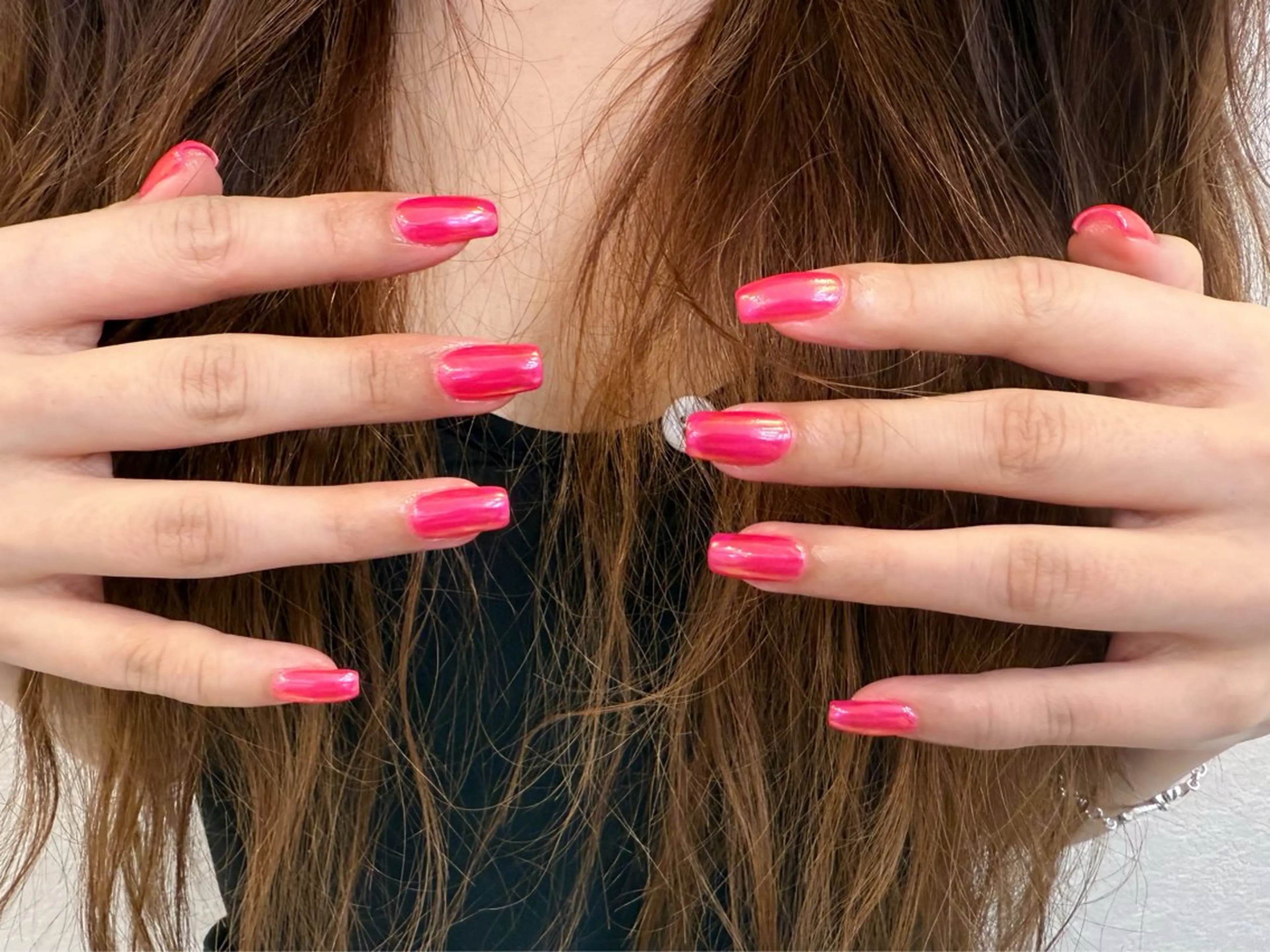 ネイル アートネイル フットネイル ジェルネイル ハート マグネットネイル Babarla　Nail　Salon所属・babarla Nailのネイルデザイン