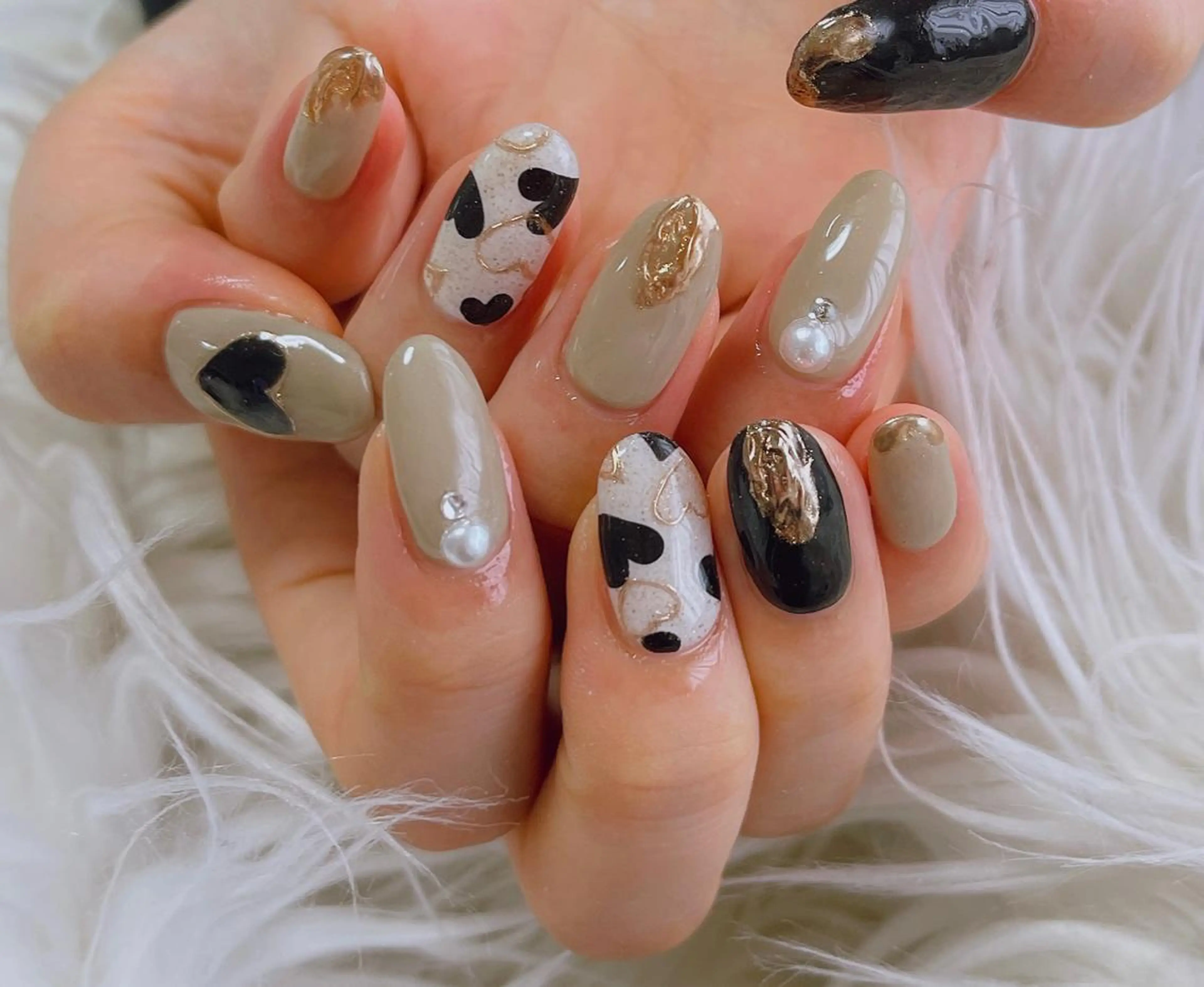 ネイル ハート ハンドネイル 松田 由真のネイルデザイン