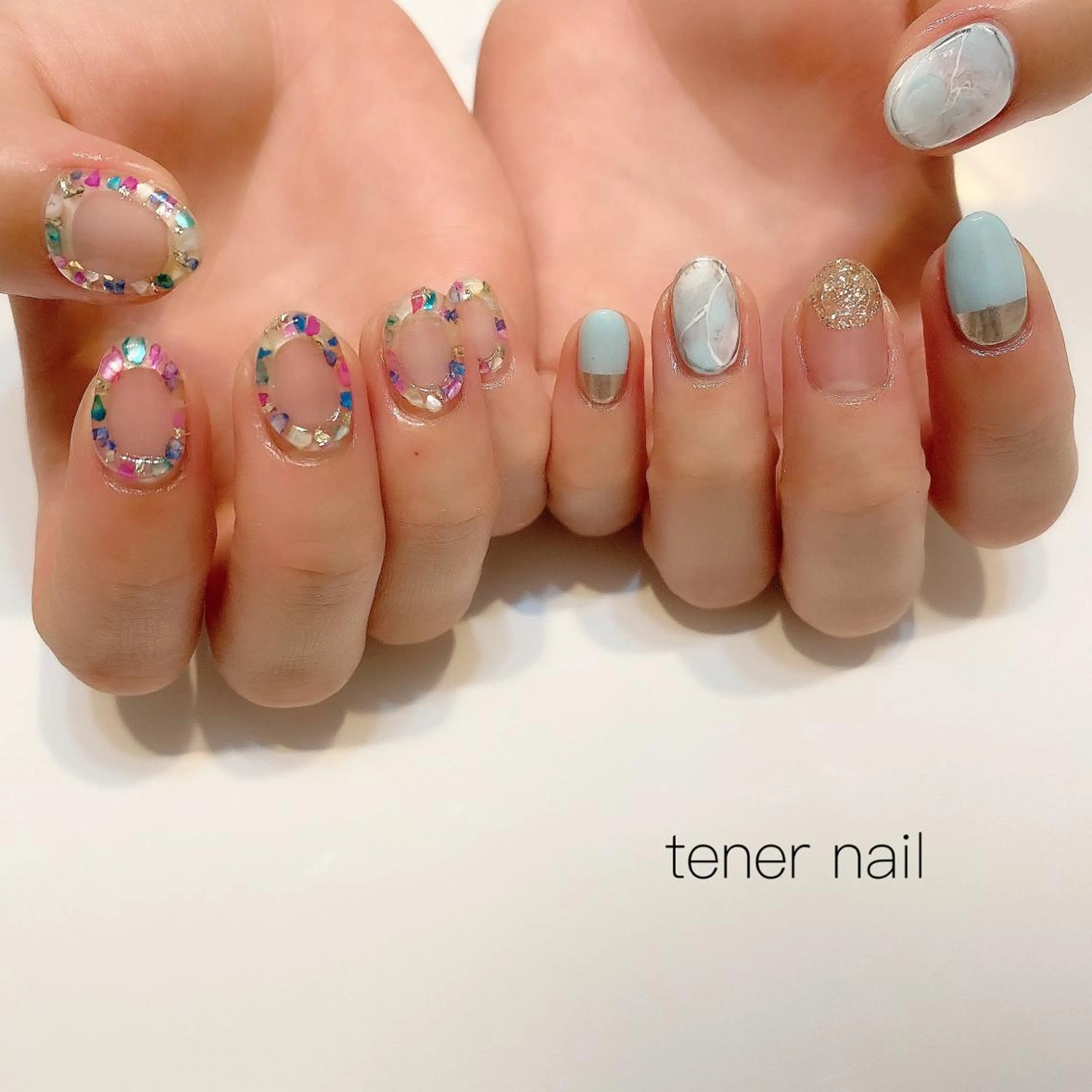 ネイル ニュアンスネイル ぷっくりネイル テネルネイル tener nailのネイルデザイン