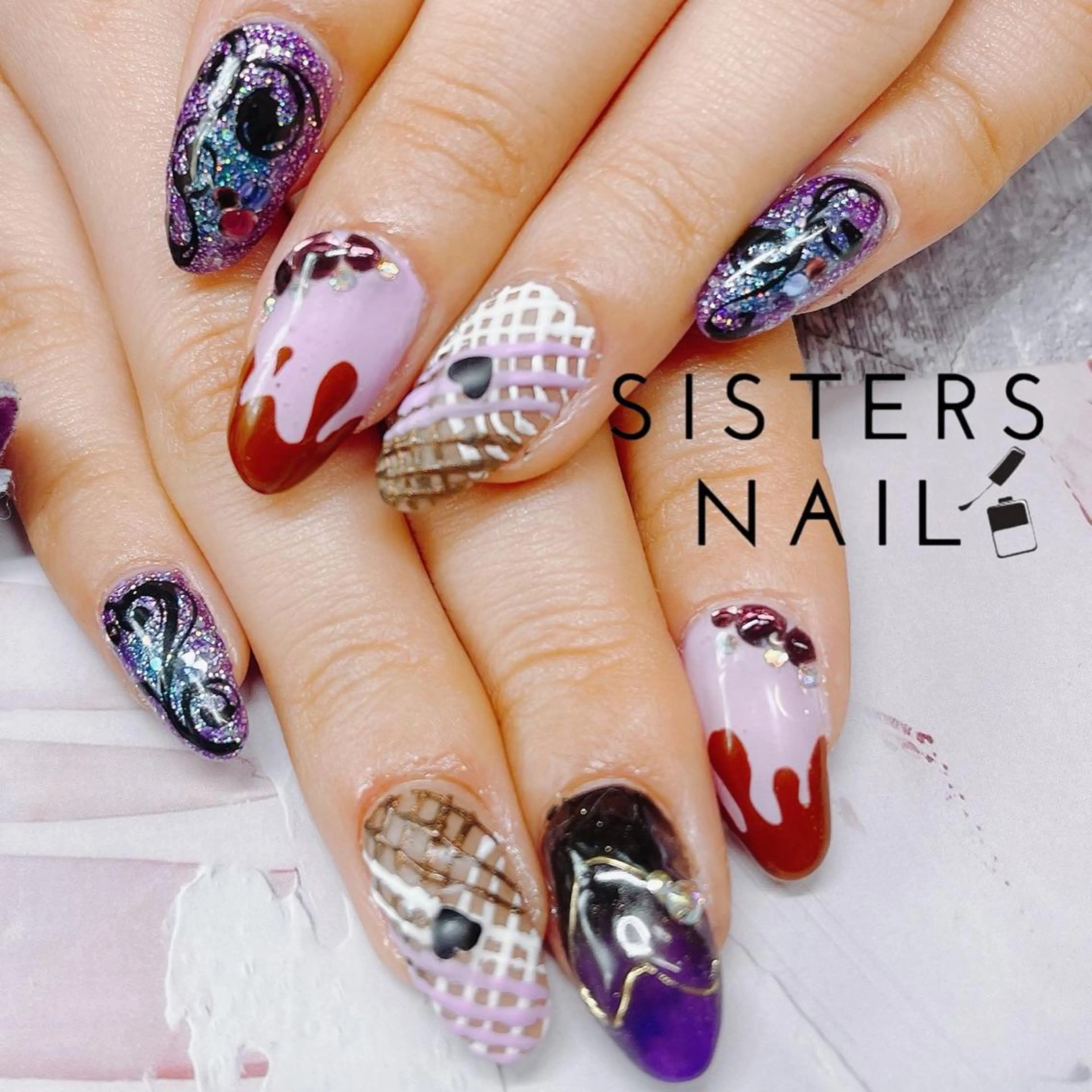 ネイル アートネイル バレンタイン 冬ネイル ハンドネイル ハンドケア sisters nail.fのネイルデザイン