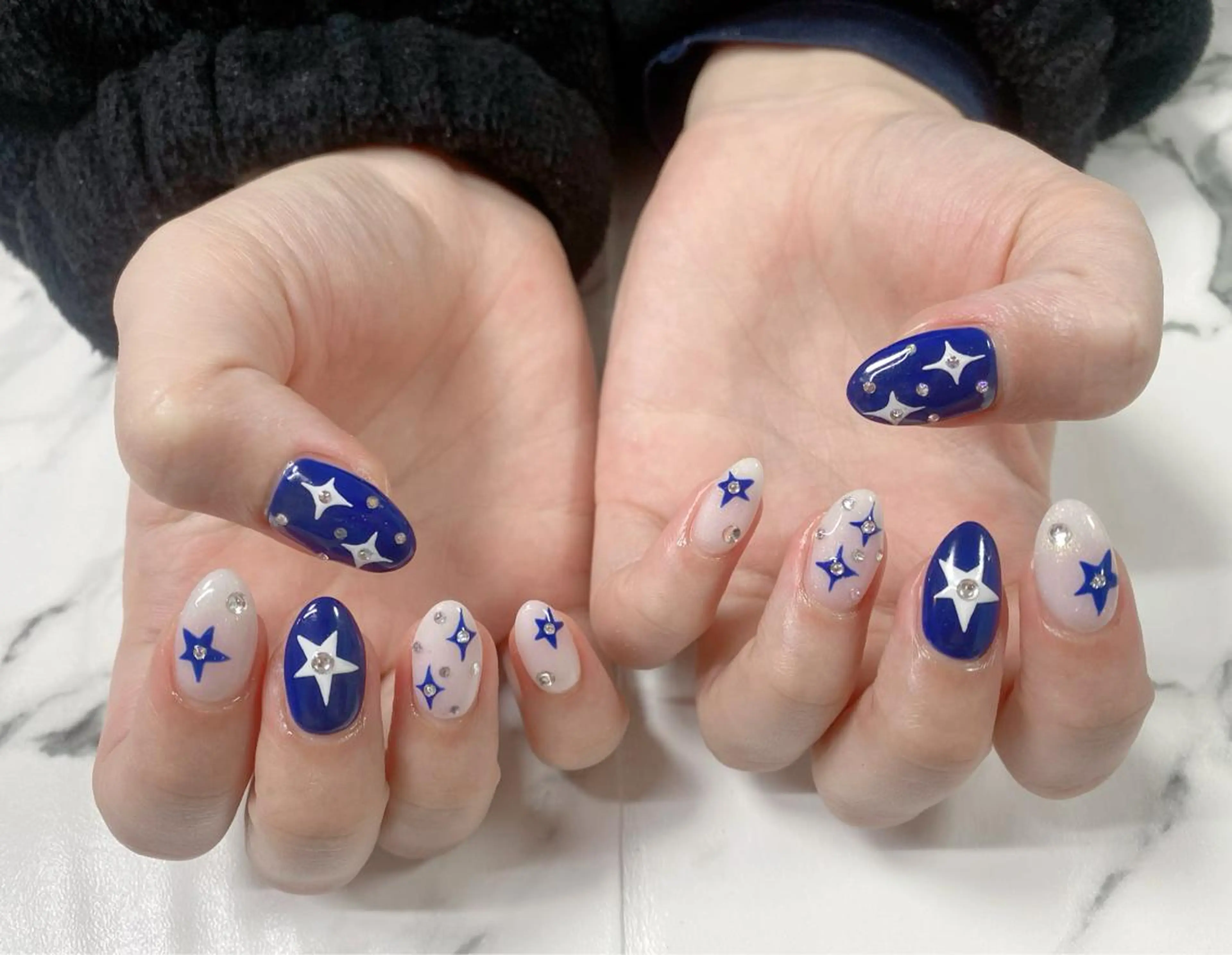 ロング カラー ネイル アートネイル Q Free nailsのネイルデザイン