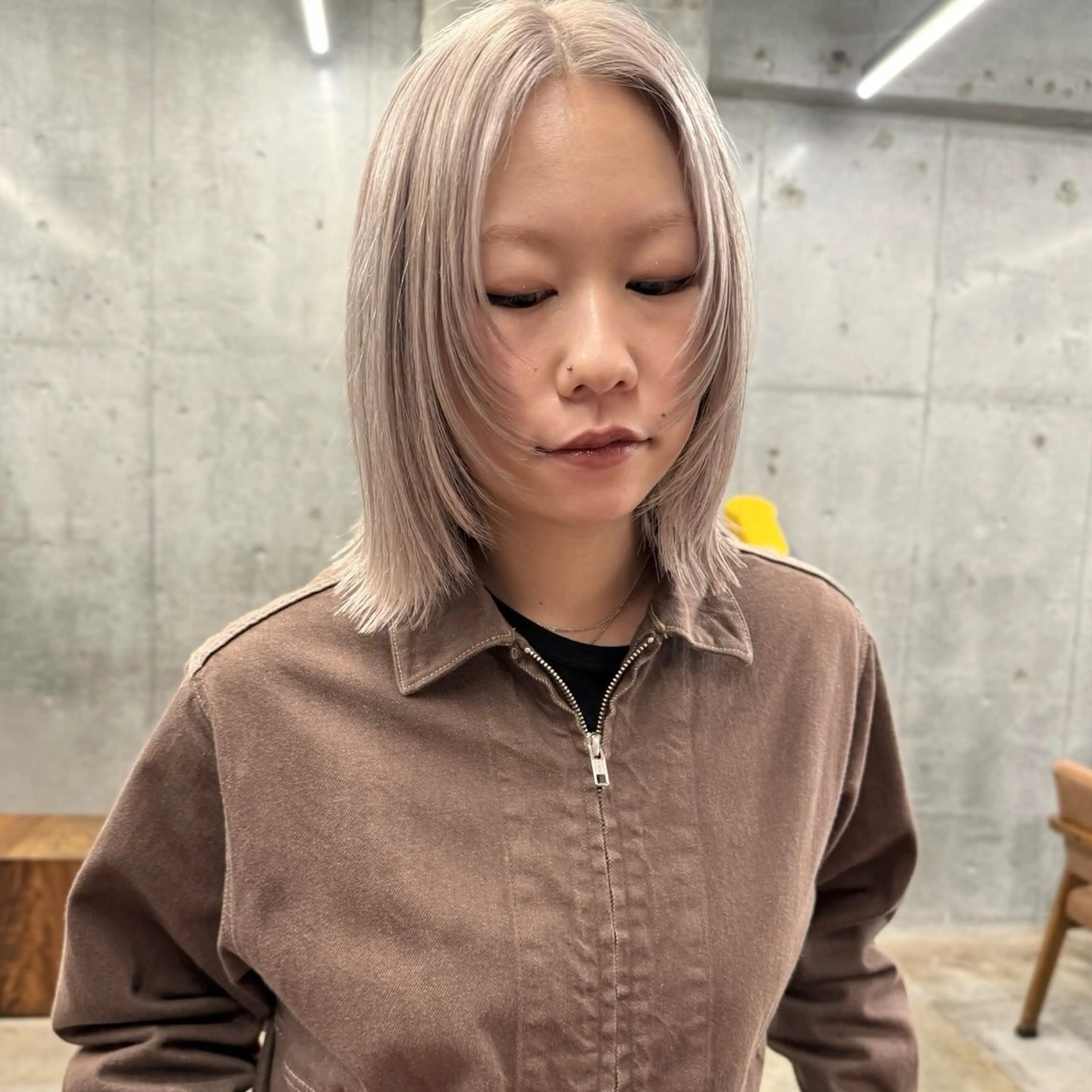 ショート カラー グレージュ ヘアカラー トリートメント ボブ×柔らかいカラー 🌷misaki𓍼のヘアスタイル