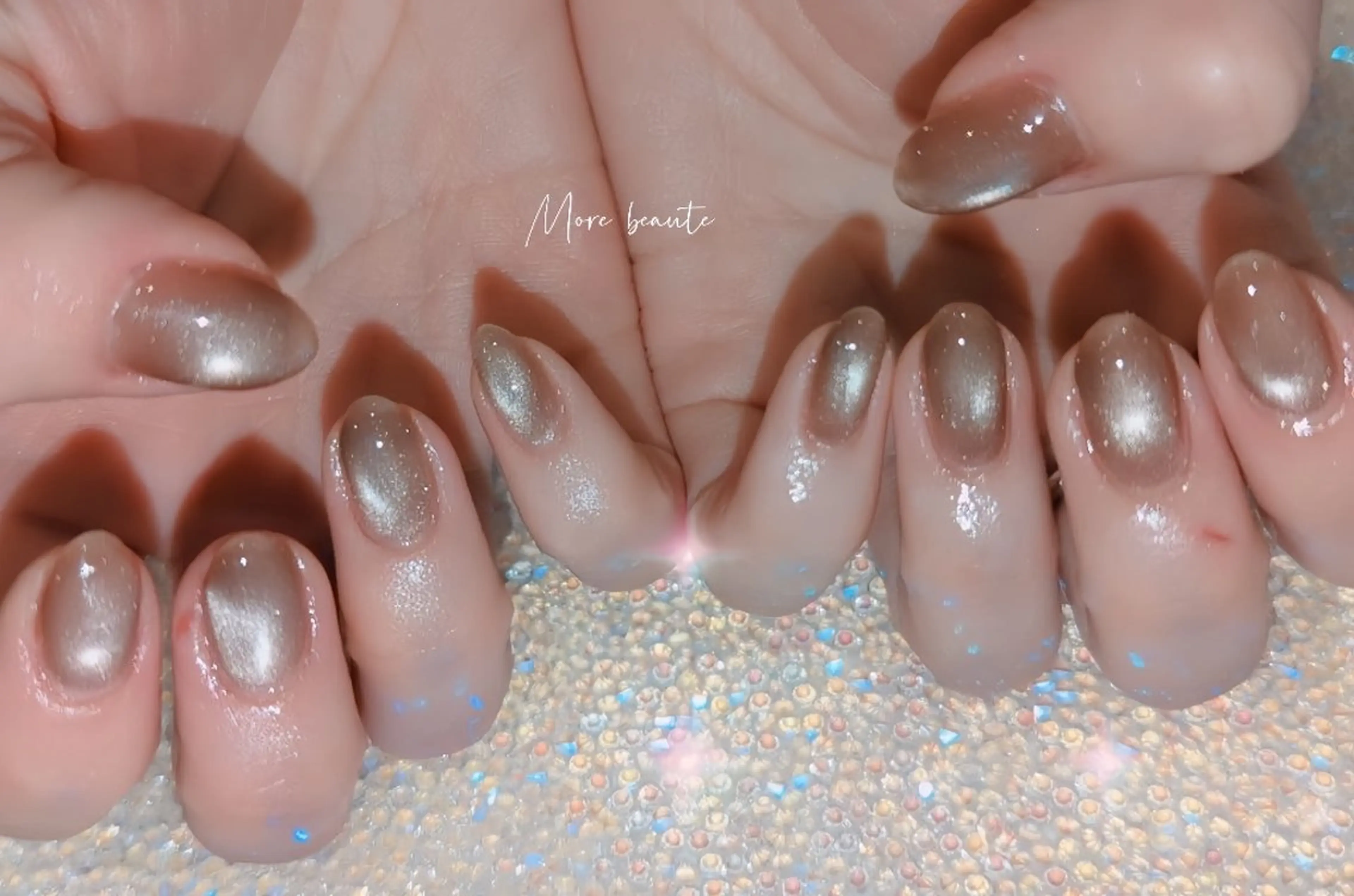 ネイル アートネイル ジェルネイル ハート 韓国ネイル マグネットネイル I LOVE ME NAIL.。.:*♡のネイルデザイン