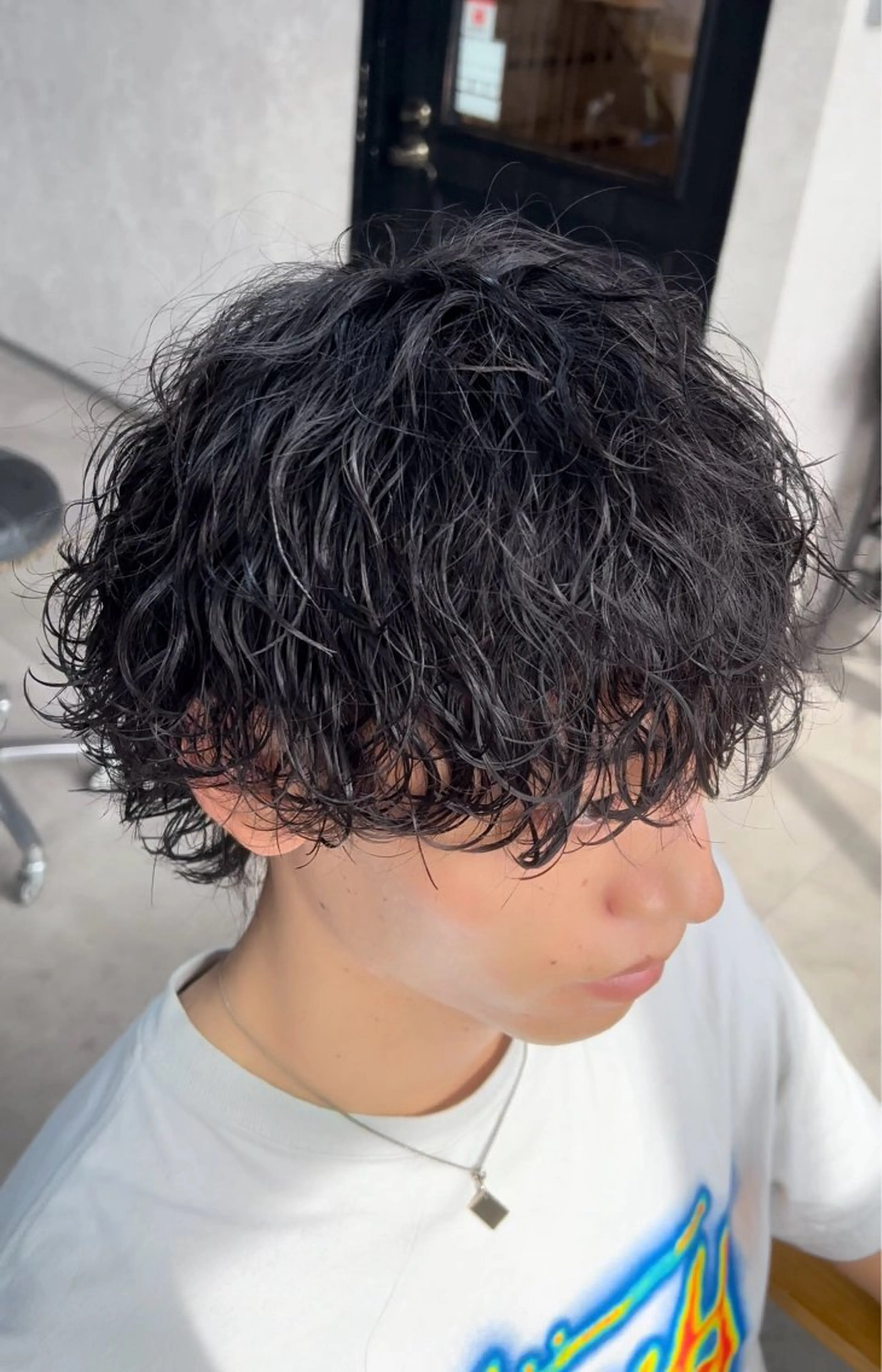 メンズ波巻きパーマの写真