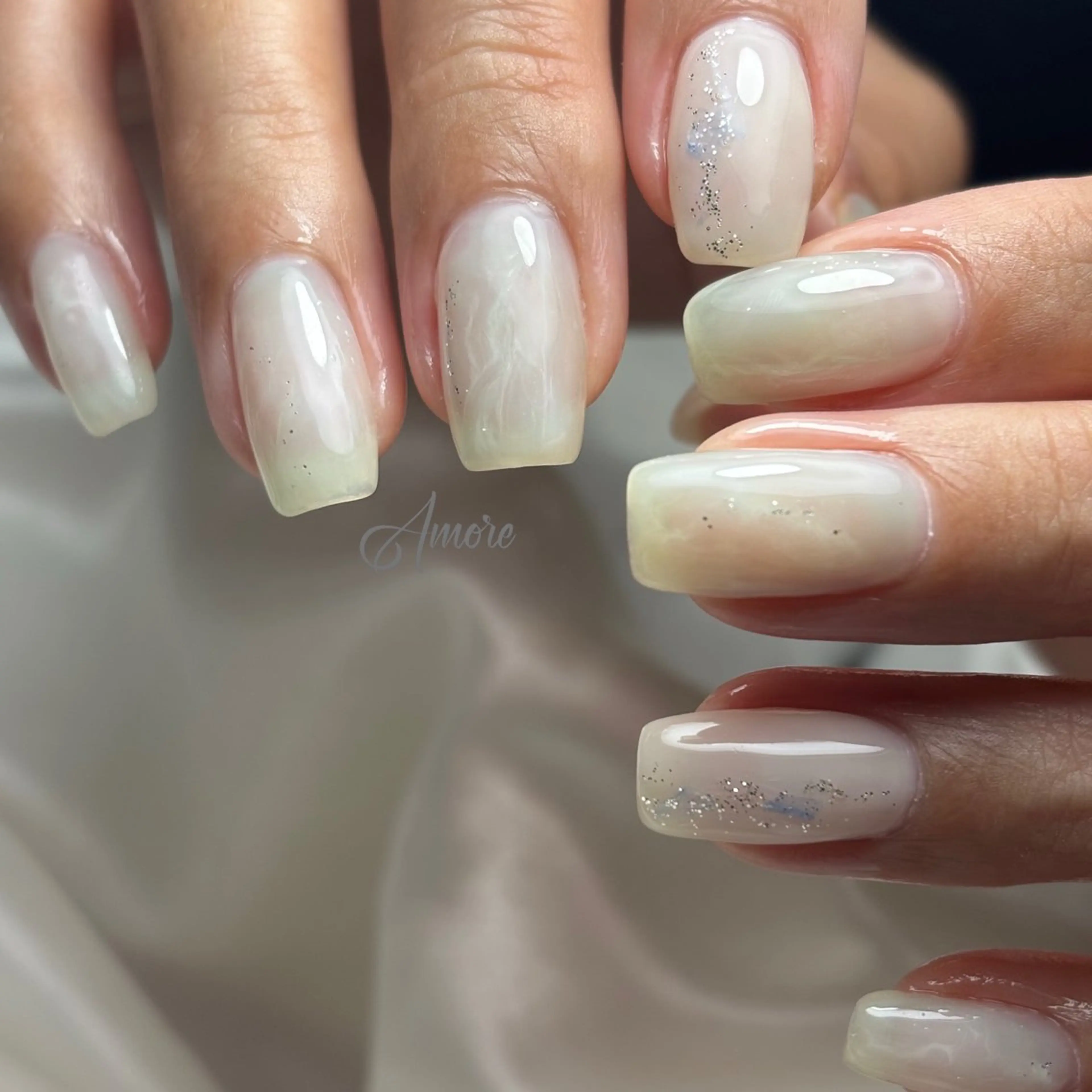 ネイル ジェルネイル キラキラネイル 韓国ネイル マグネットネイル パラジェル You kyehwaのネイルデザイン