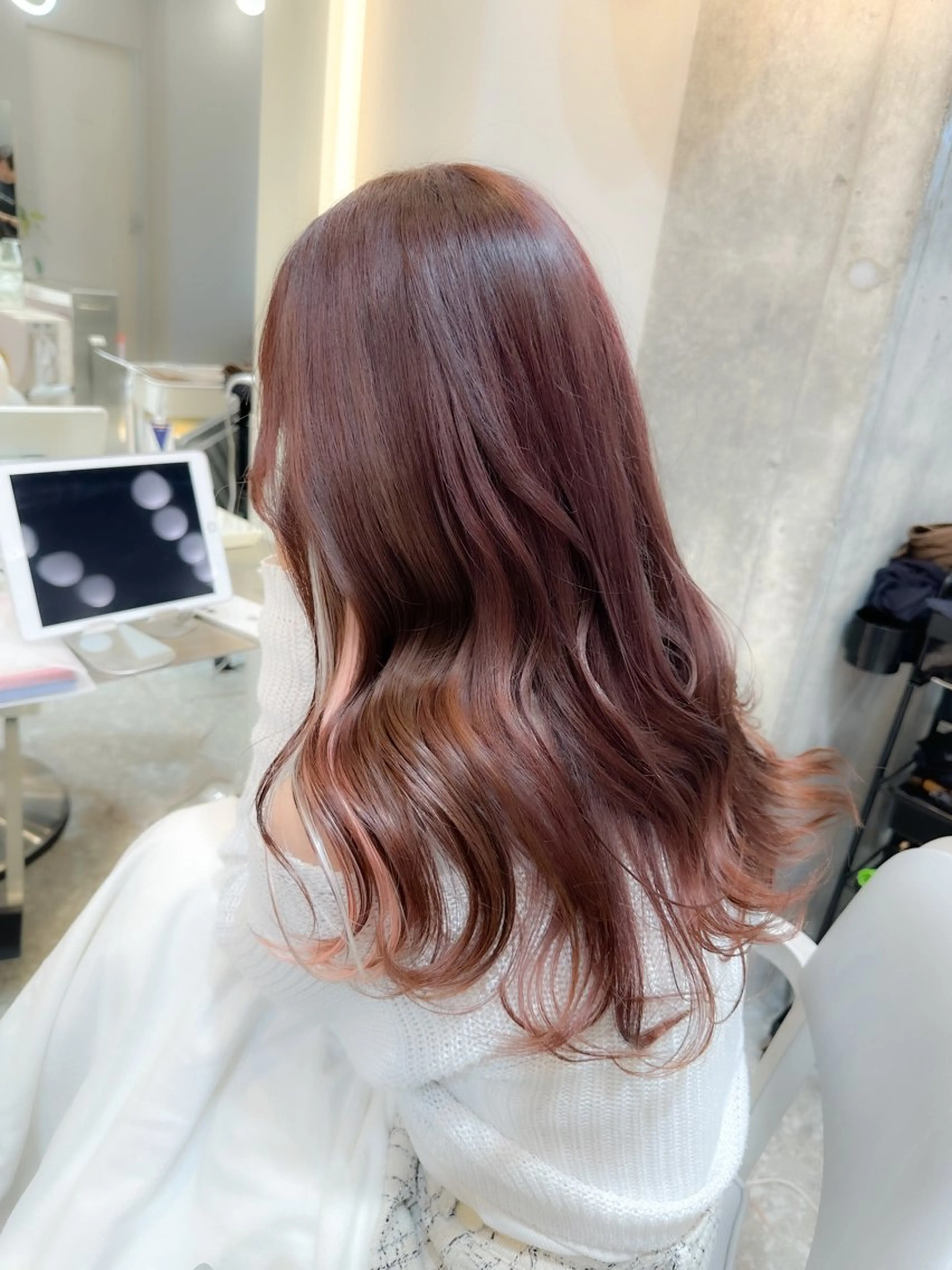 ミディアム カラー カット ヘアカラー トリートメント エクステ 新宿/韓国風レイヤー 髪質改善/渋谷直樹のヘアスタイル