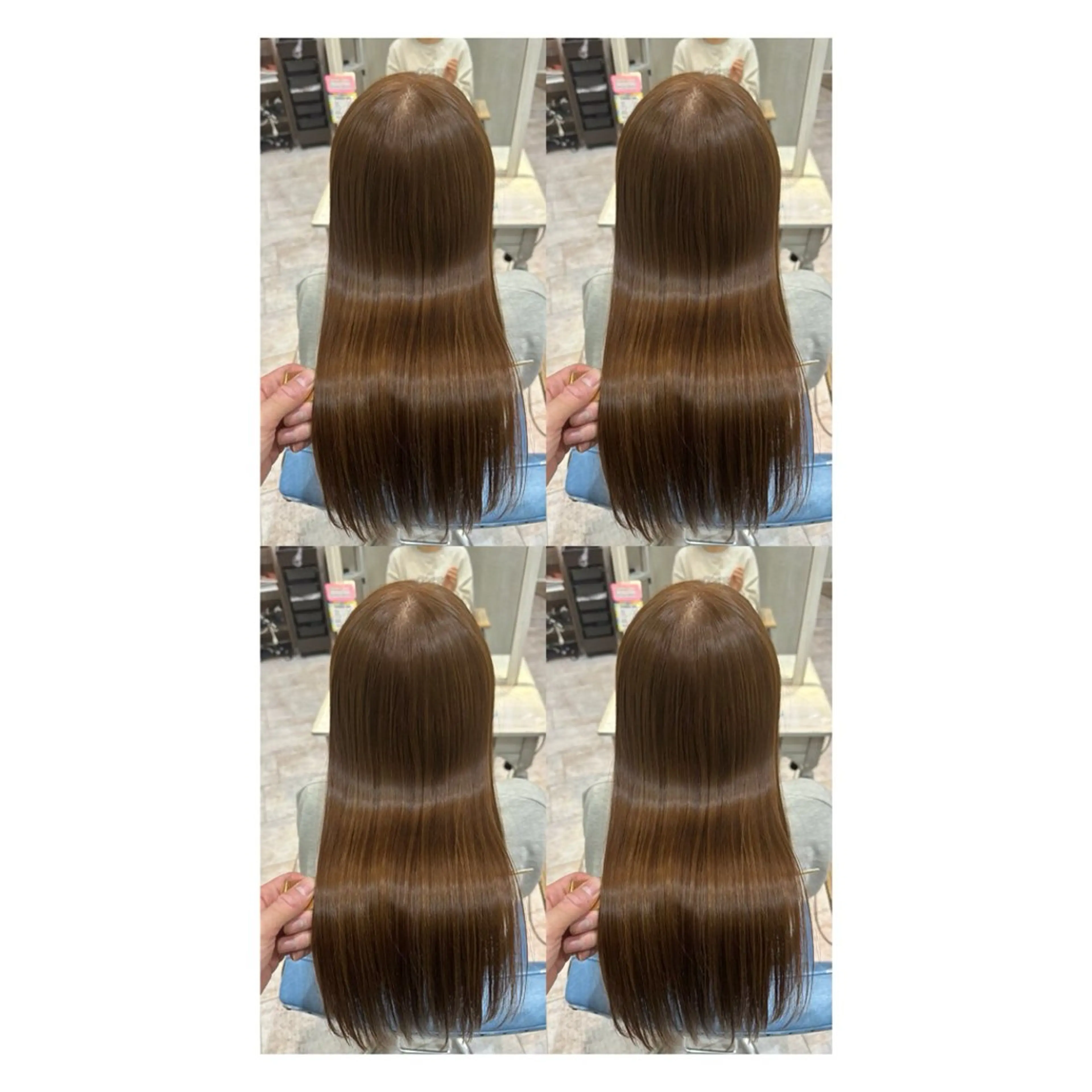 ロング カラー 透明感カラー 髪質改善 縮毛矯正 トリートメント カット ヘアカラー トリートメント 店長✨レイヤー✖️ 髪質改善✖️韓国ヘアのヘアスタイル