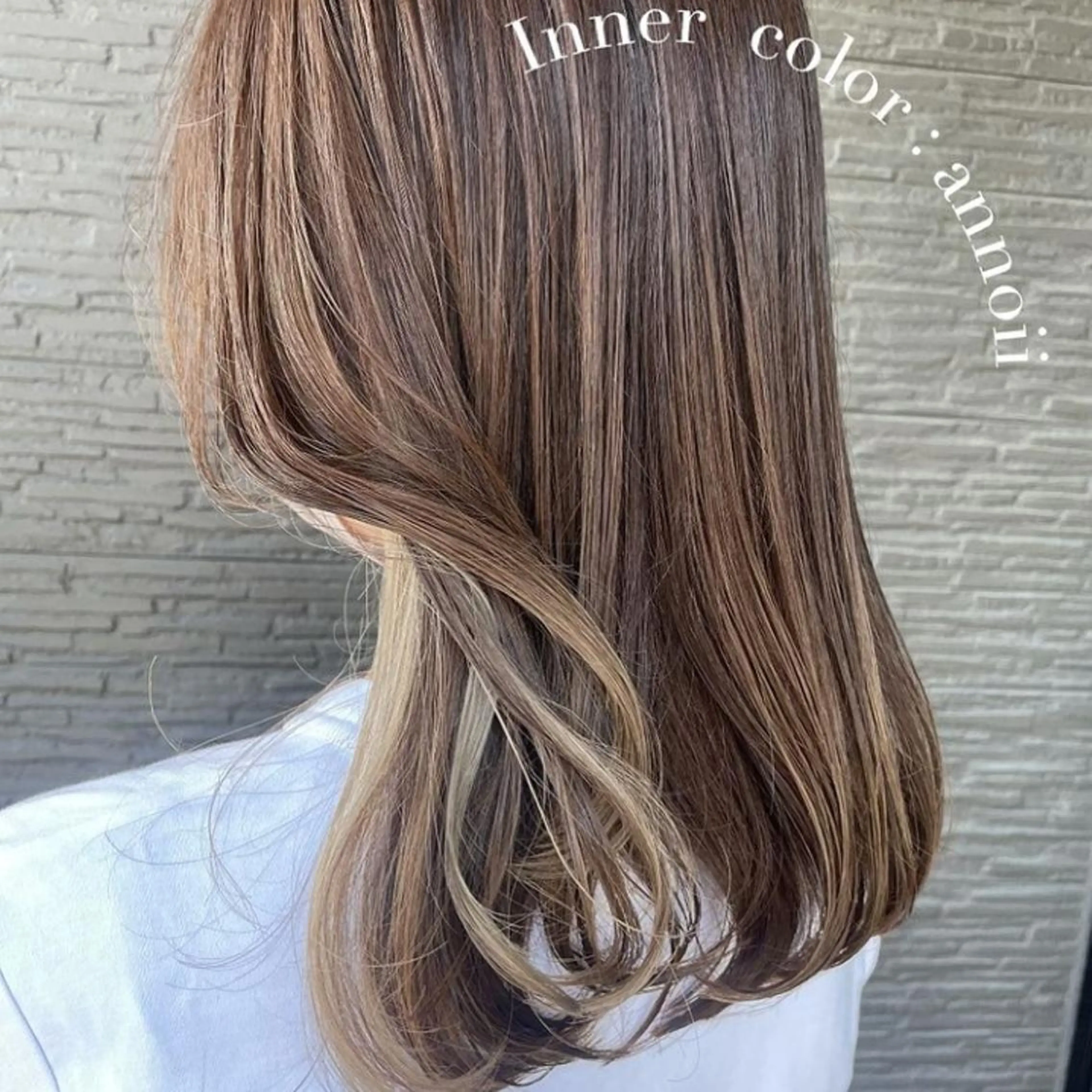 ミディアム カラー annoii _pomのヘアスタイル