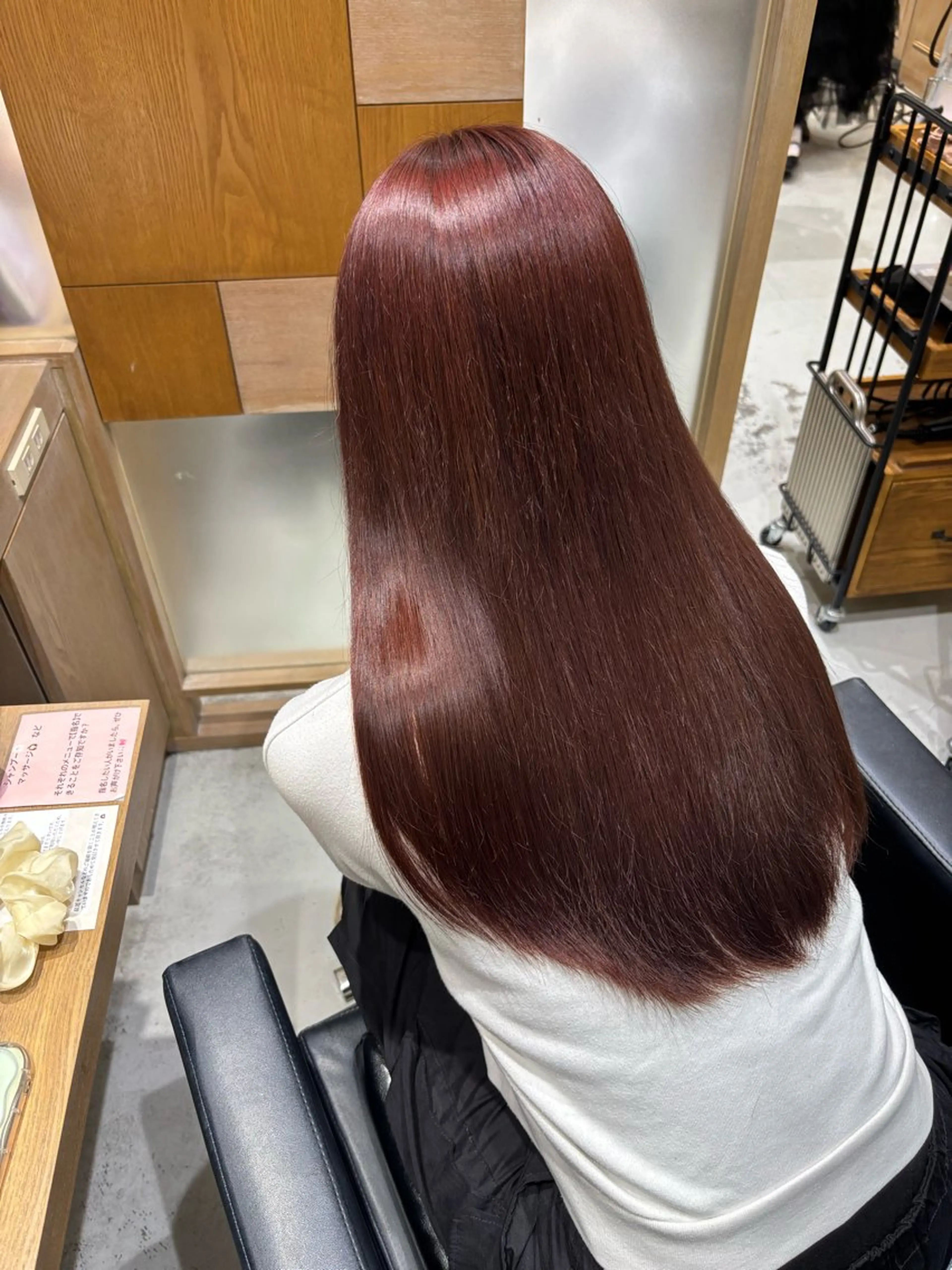 ロング ヘアカラー 透明感グレージュ/ 縮毛矯正/静岡のヘアスタイル
