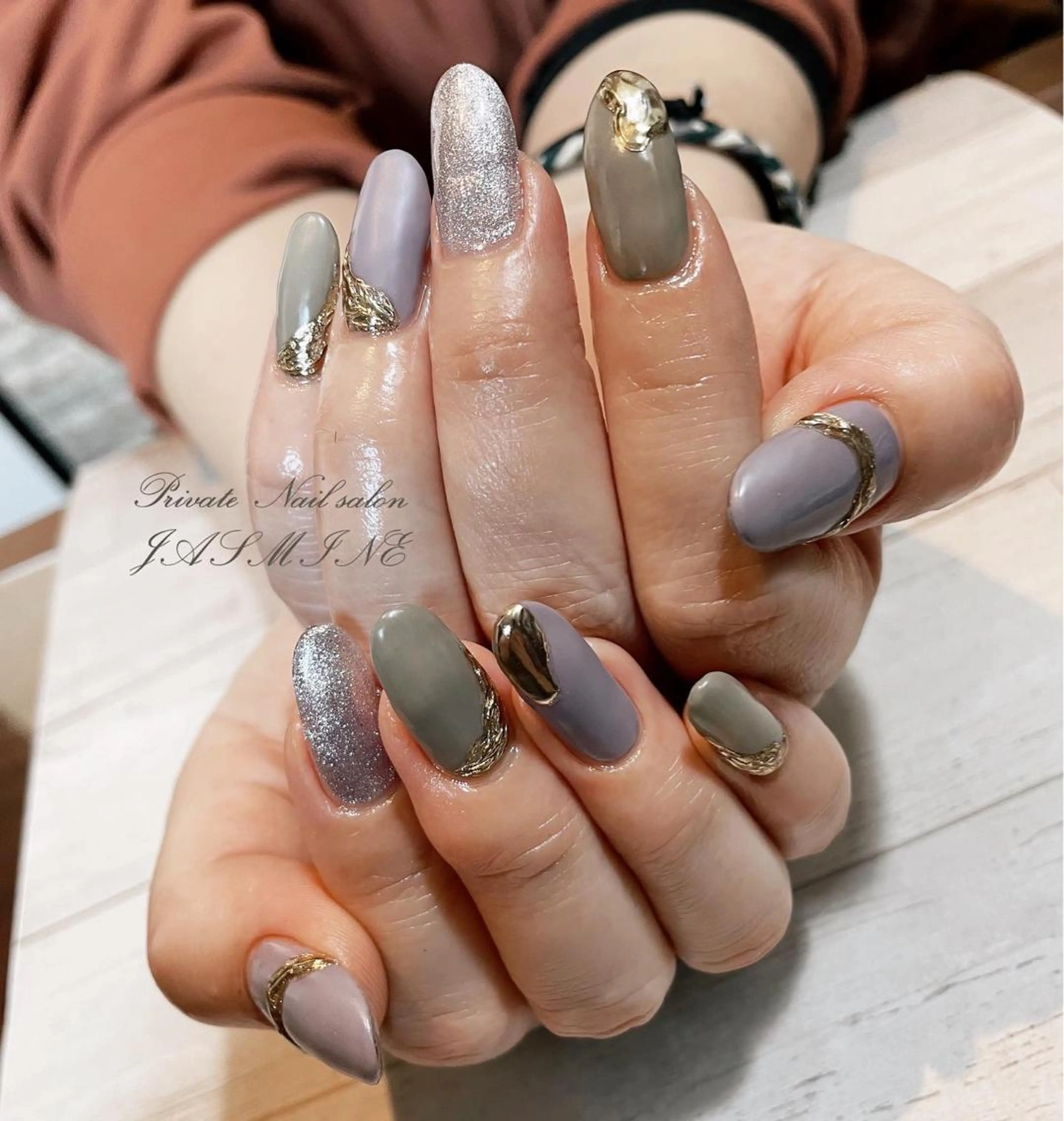 ネイル マットネイル ニュアンスネイル Nail salon JASMINEのネイルデザイン