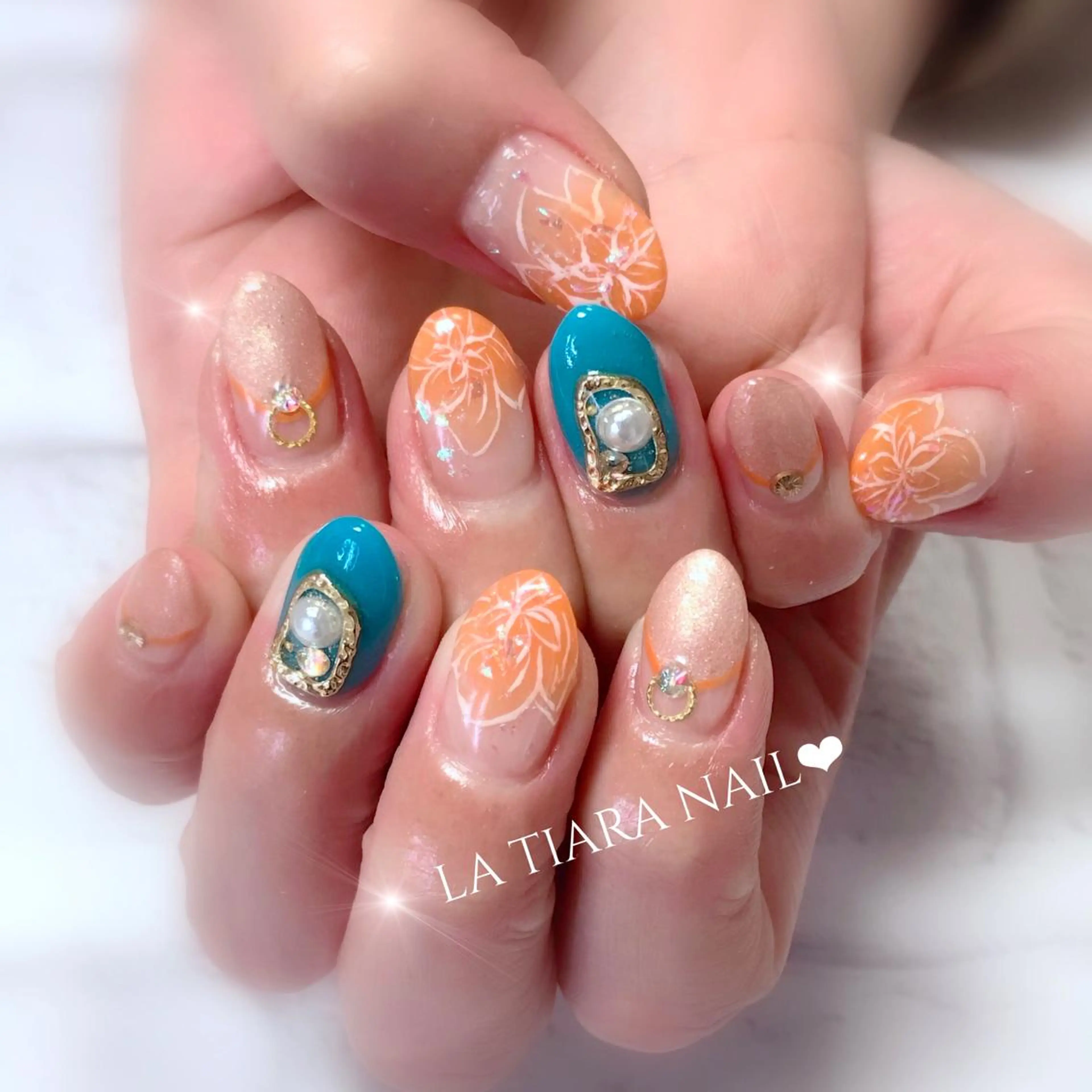 ネイル ハンドネイル Blue bird  nailのネイルデザイン