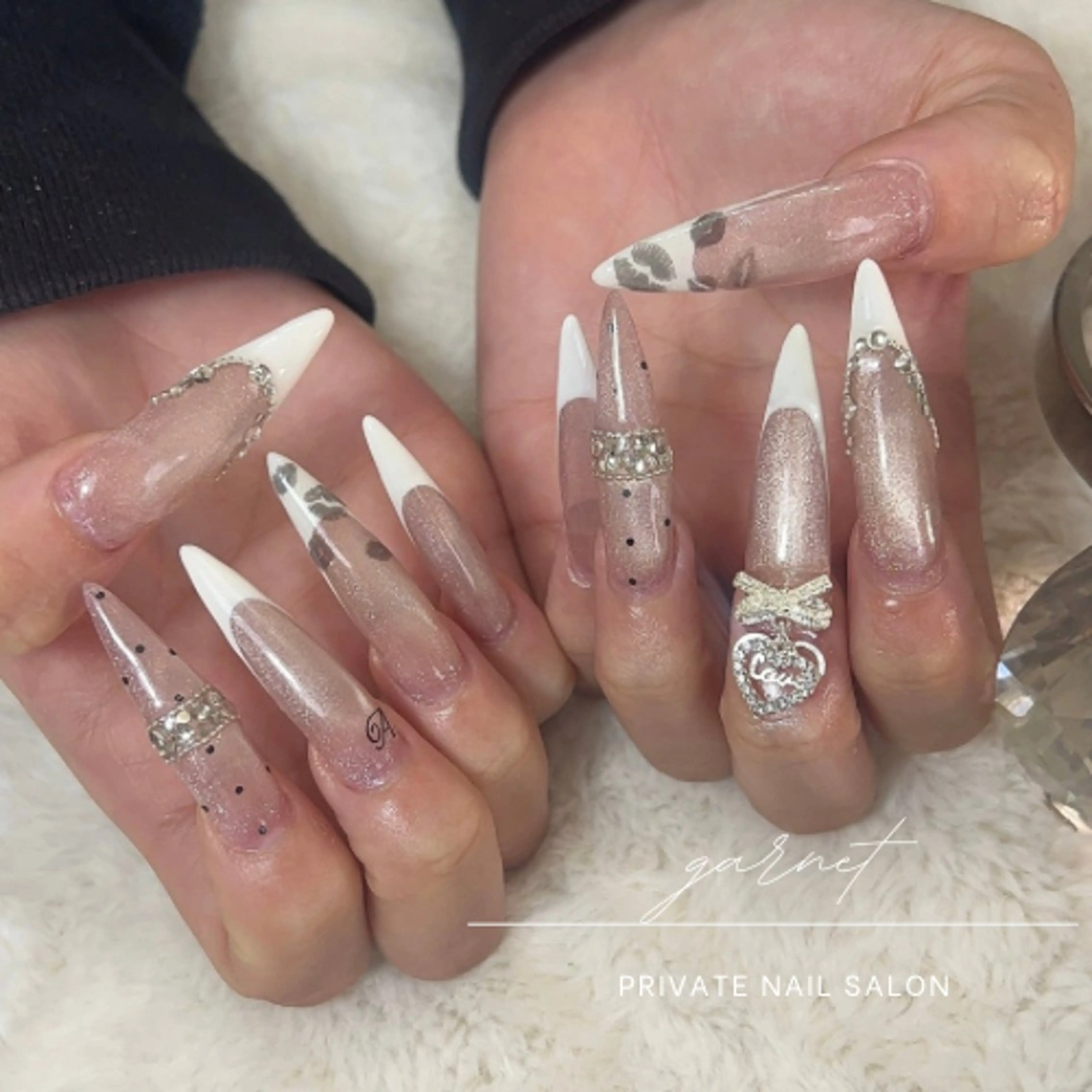 ロング ハンドネイル Garnet nailのネイルデザイン