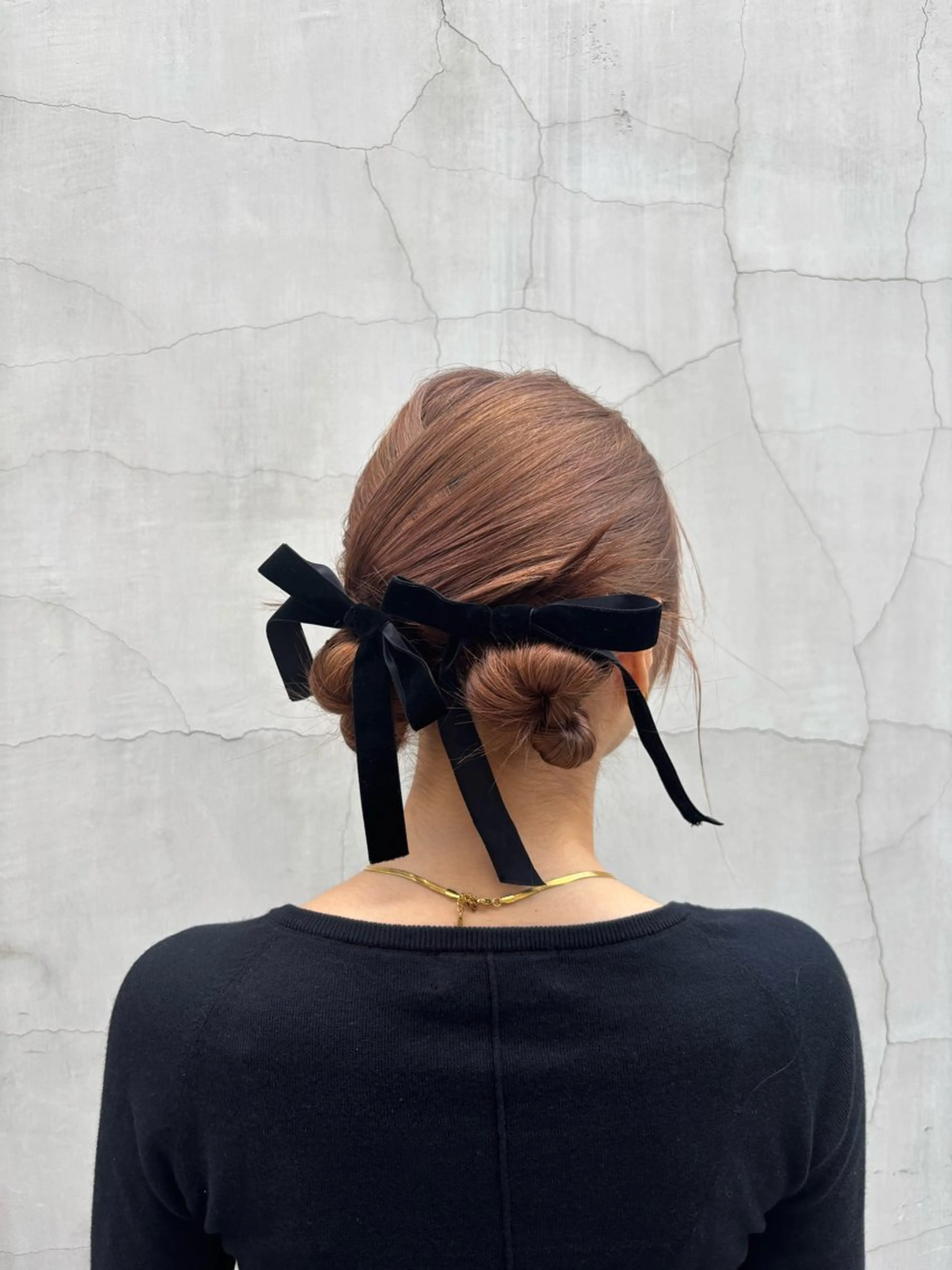 ミディアム お団子ヘア ヘアセット レイヤー×透明感 ヘアセット/ミサトのヘアスタイル