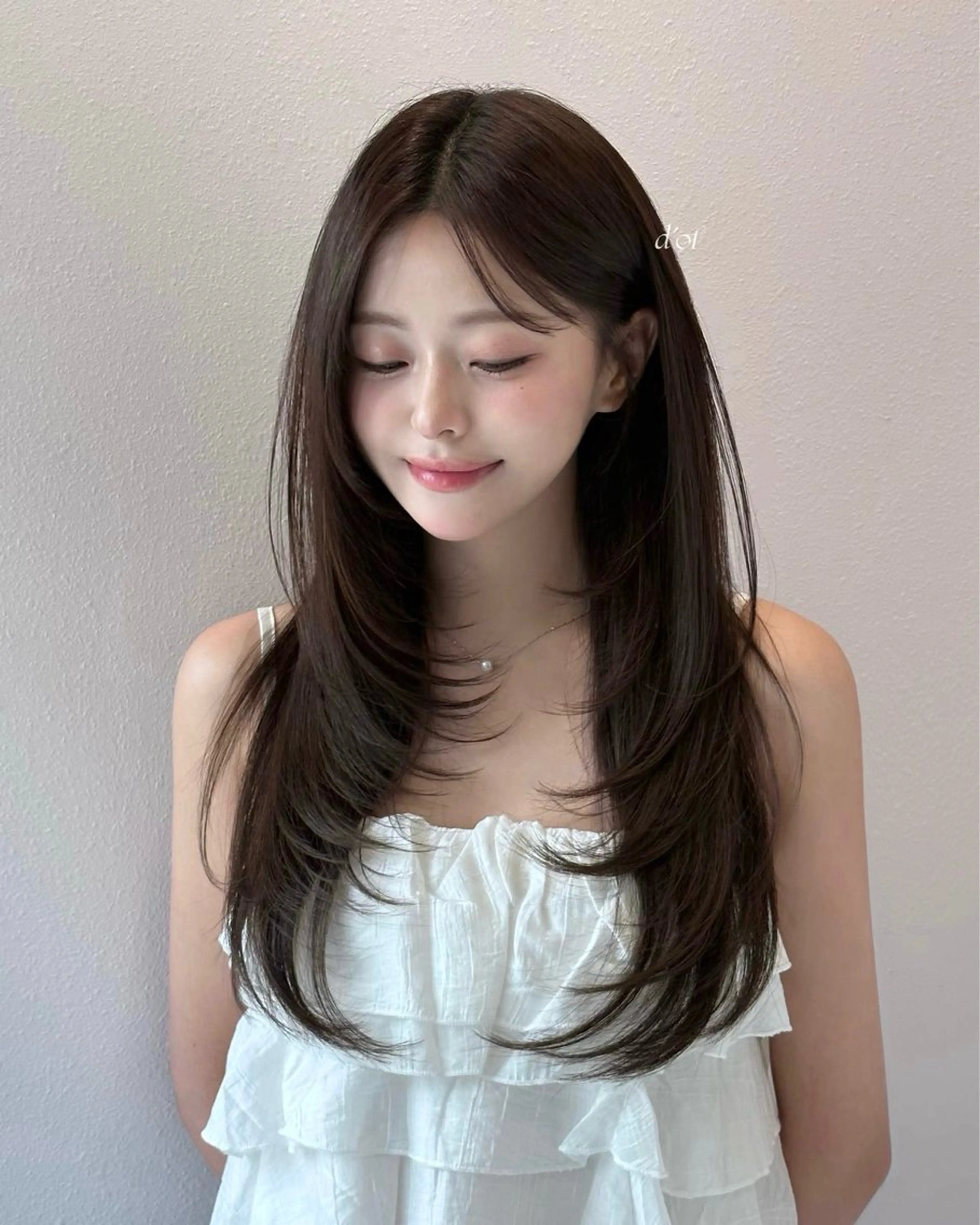 ロング 似合わせカット♡ 韓国レイヤーのヘアスタイル