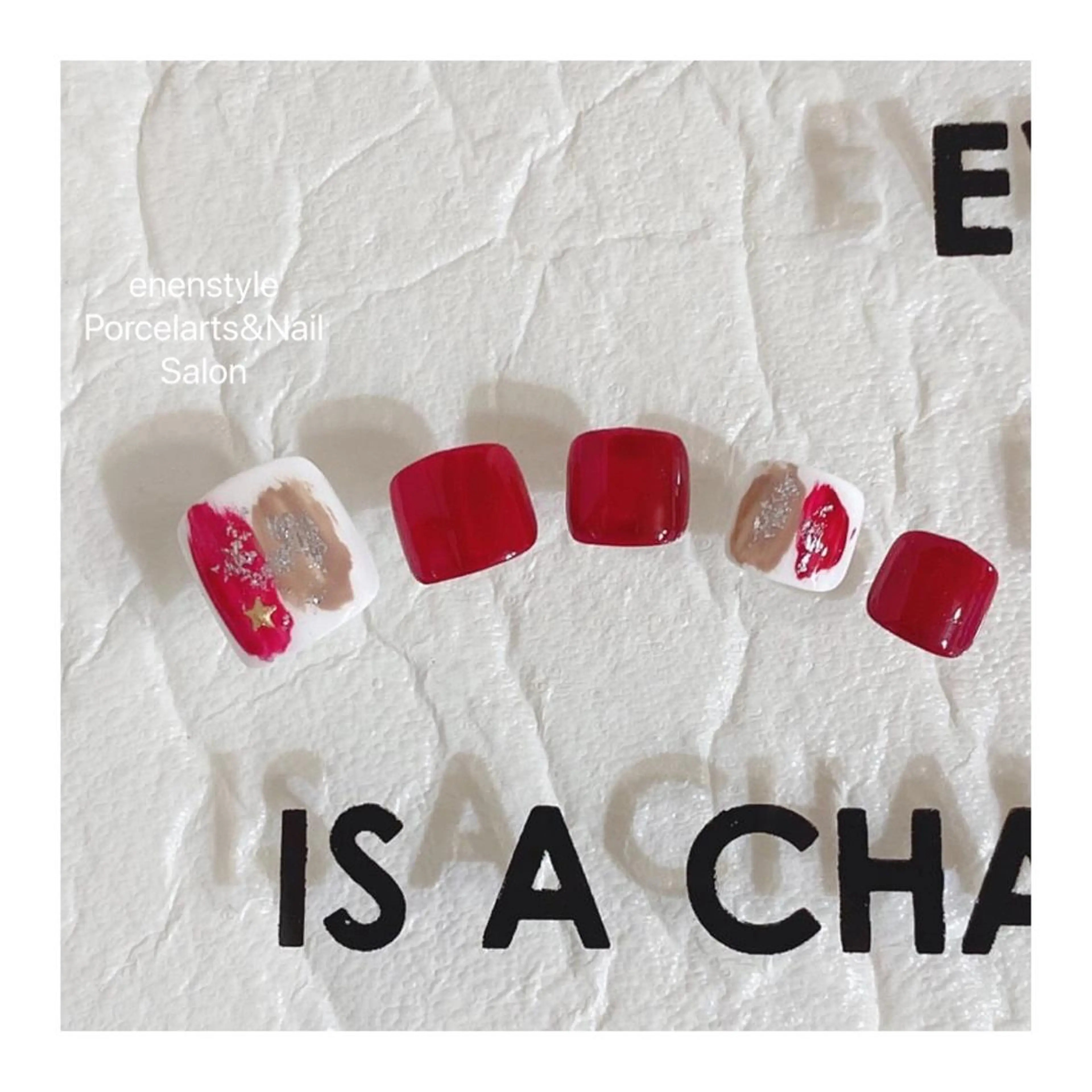 ショート ネイル ハンドネイル フットネイル 👑enen style👑のネイルデザイン