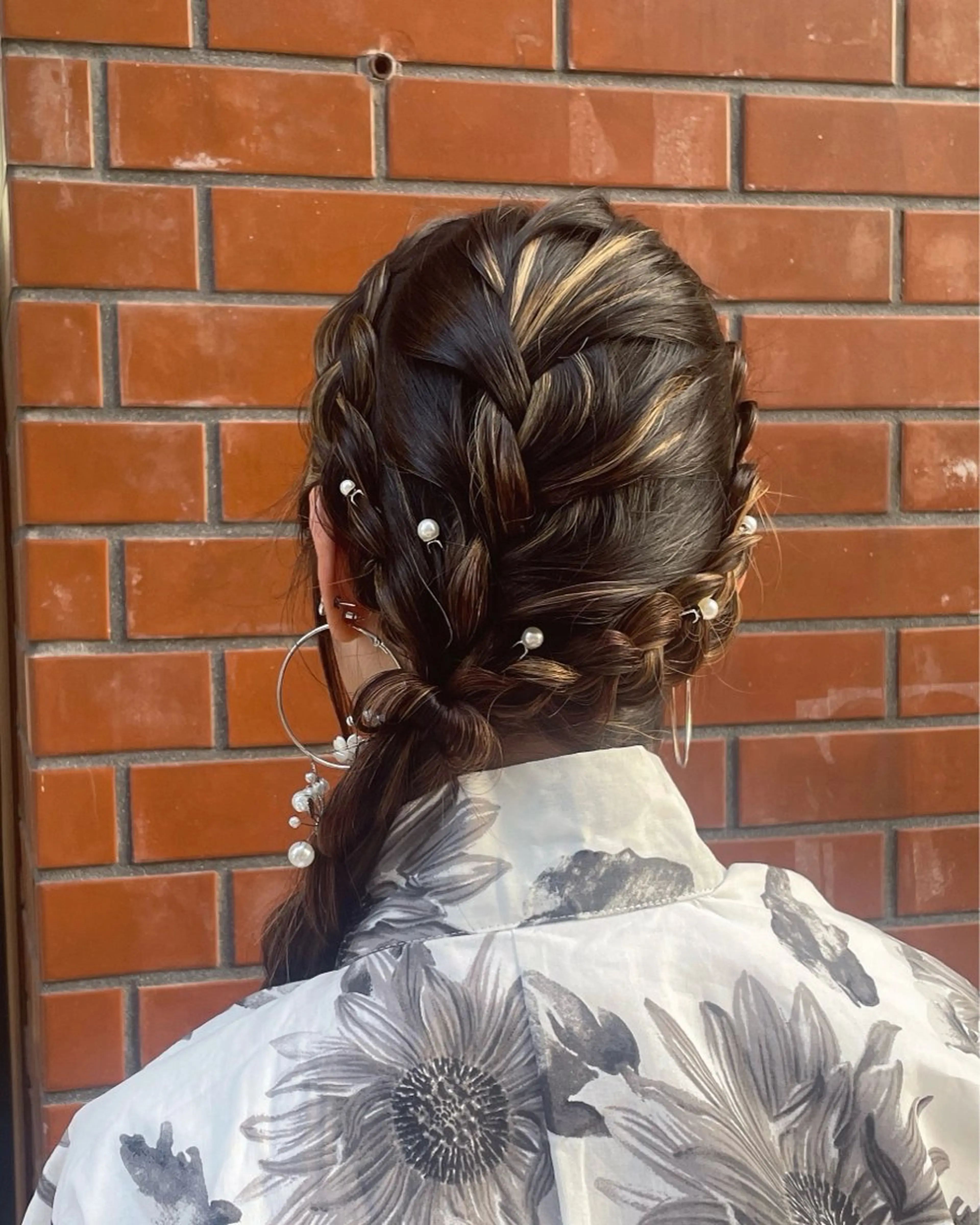 ロング ヘアセット ハルカ/暖色カラー/ ダブルカラーのヘアスタイル