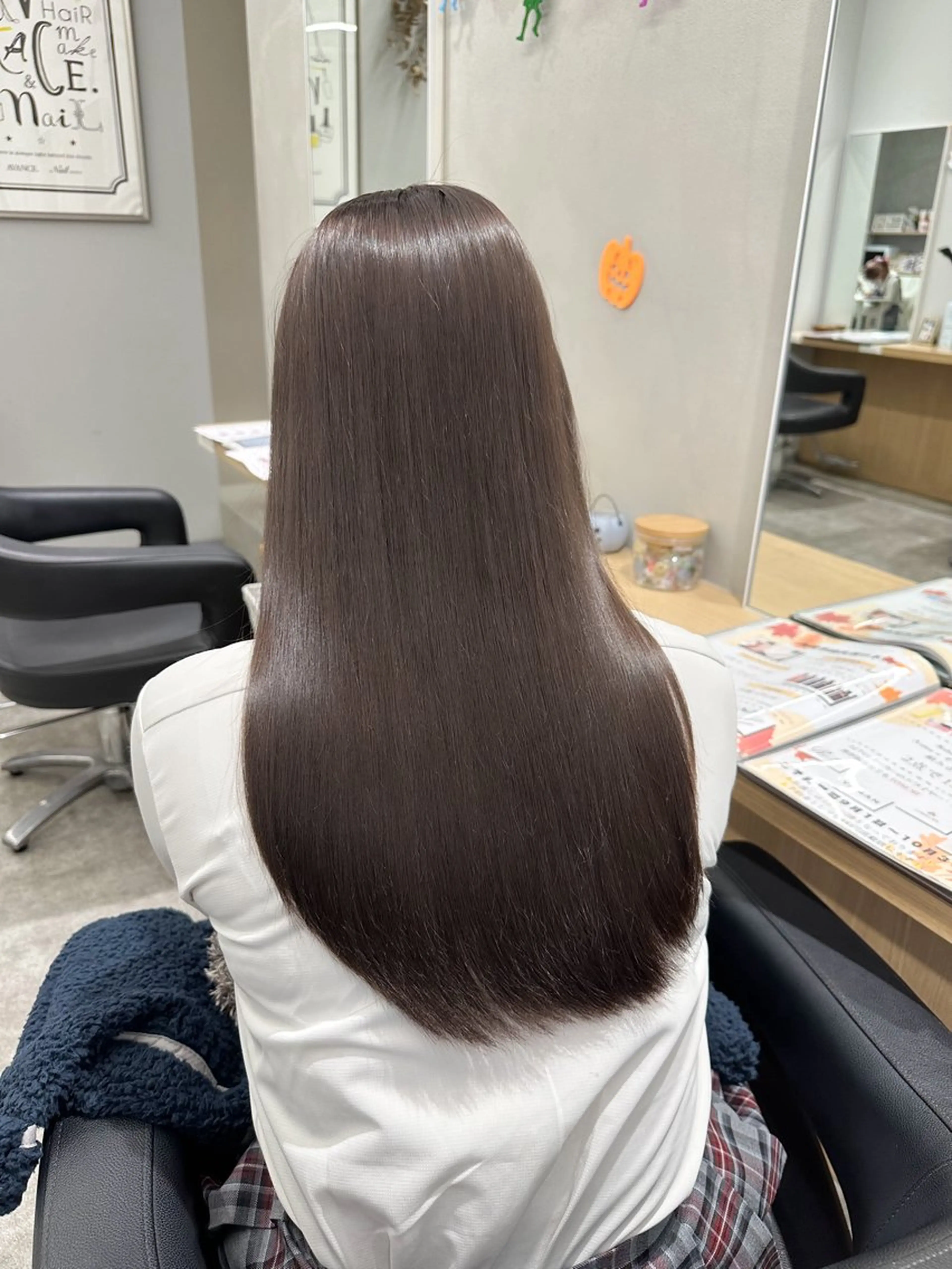 ミディアム カラー ブリーチ ブリーチなしカラー ヘアカラー 巻ける髪質改善🫧ハ イライト/永田汰伊智のヘアスタイル