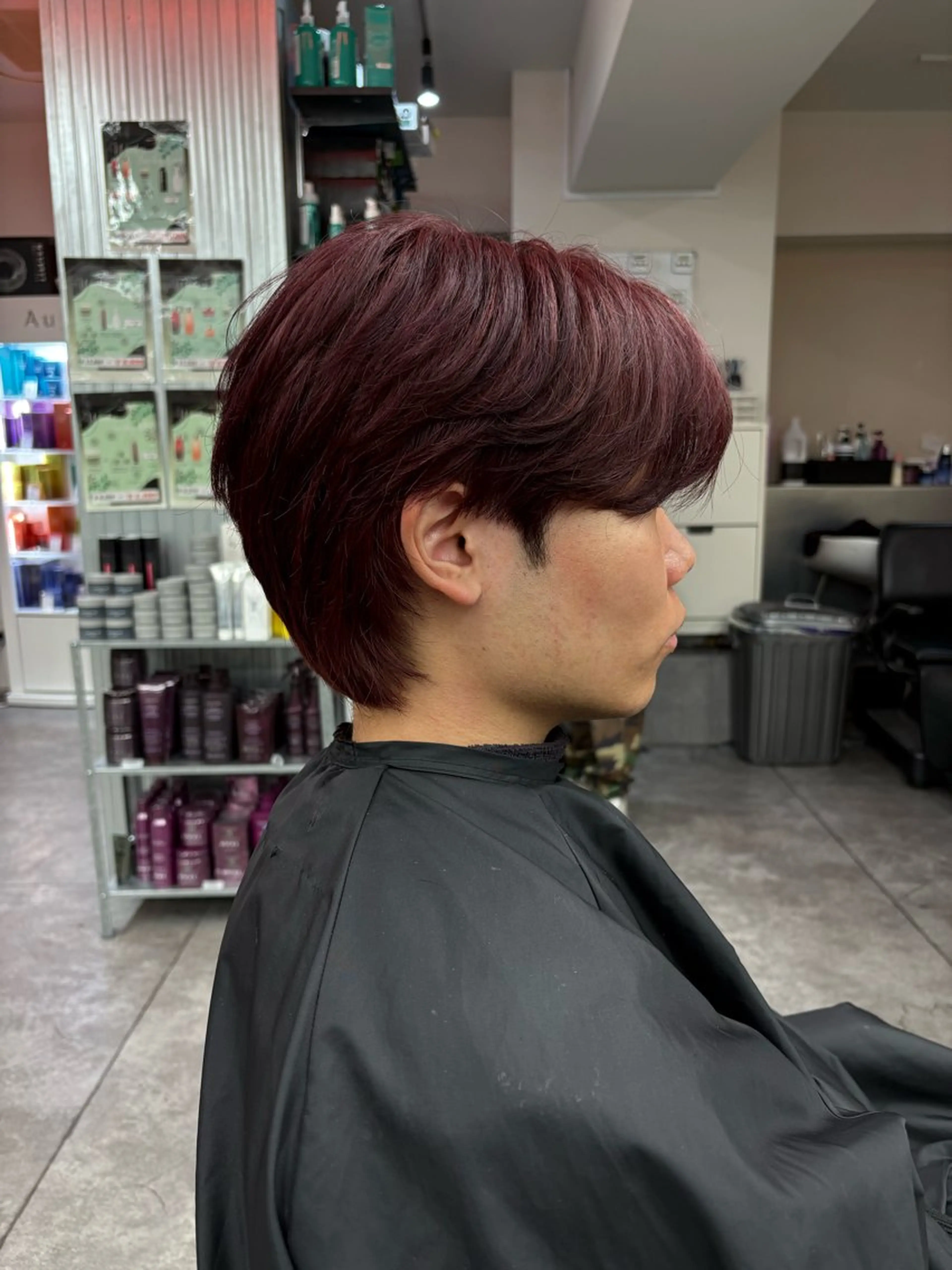 ミディアム カラー パーマ メンズ ヘアセット メンズパーマ特化 🔥韓国ヘア職人🔥のヘアスタイル