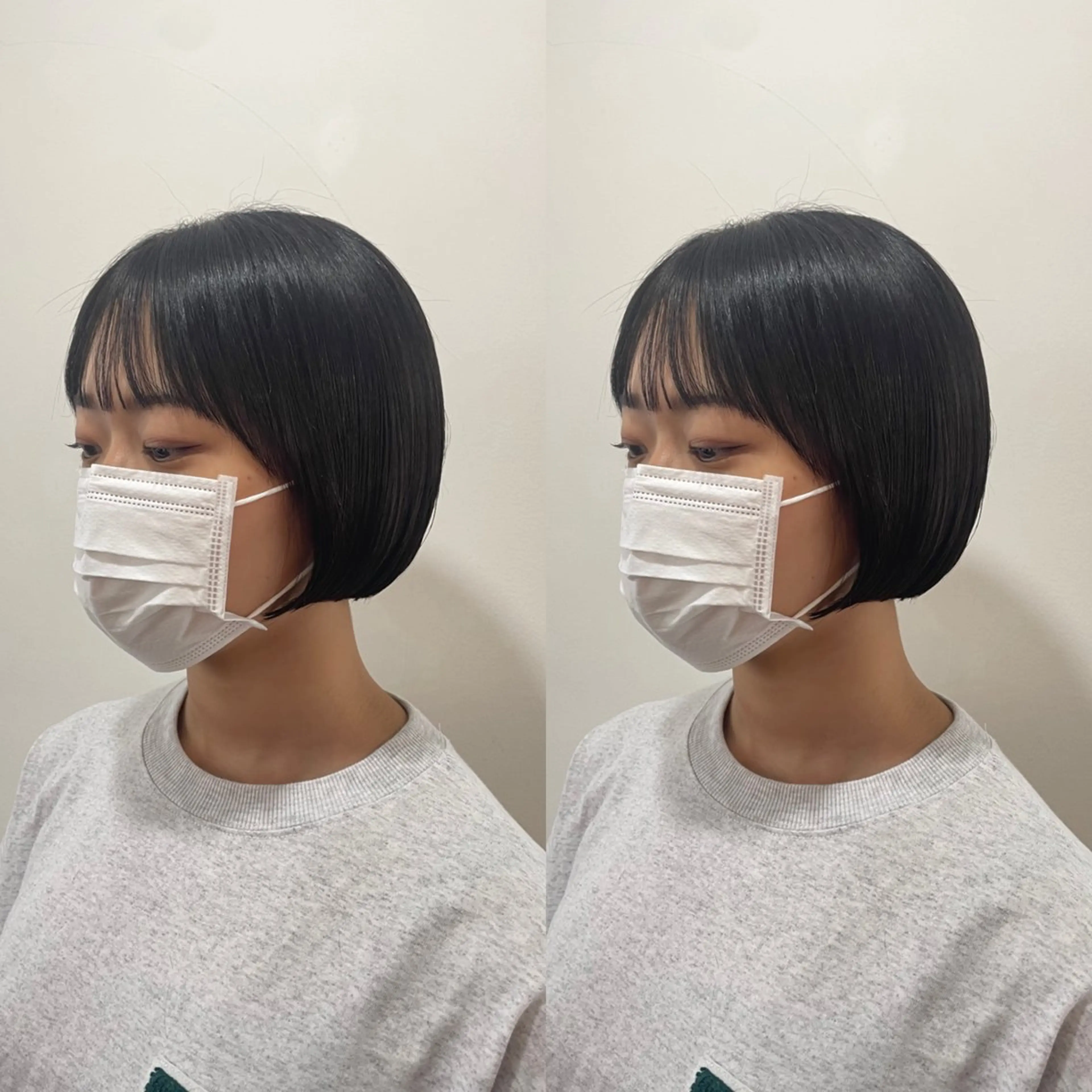 ショート ボブ 顔周りカット 小顔カット 縮毛矯正 mopa_kaede ナチュラル/レイヤーのヘアスタイル