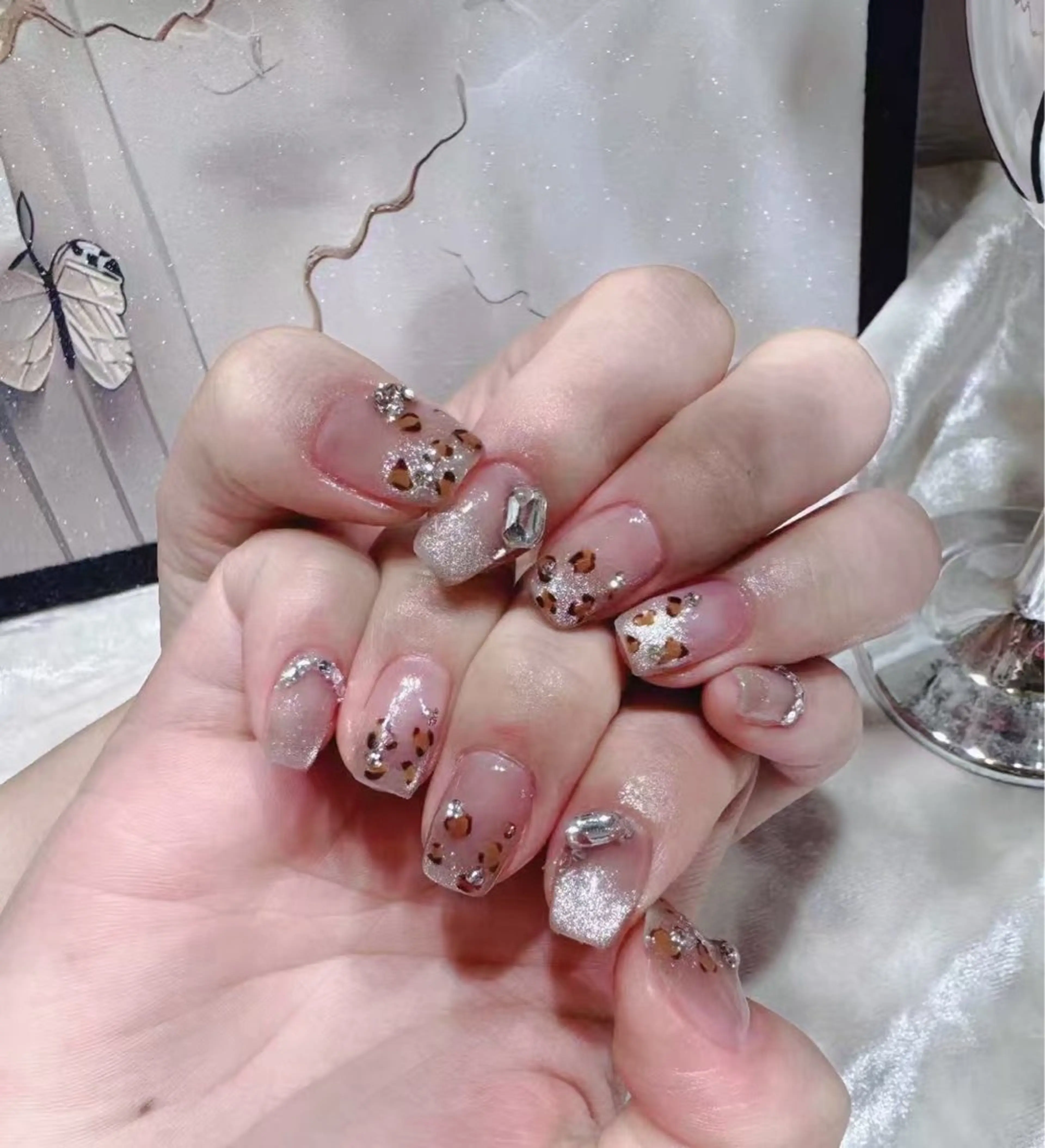 ネイル アートネイル フットネイル ジェルネイル ハート マグネットネイル babarla Nailのネイルデザイン