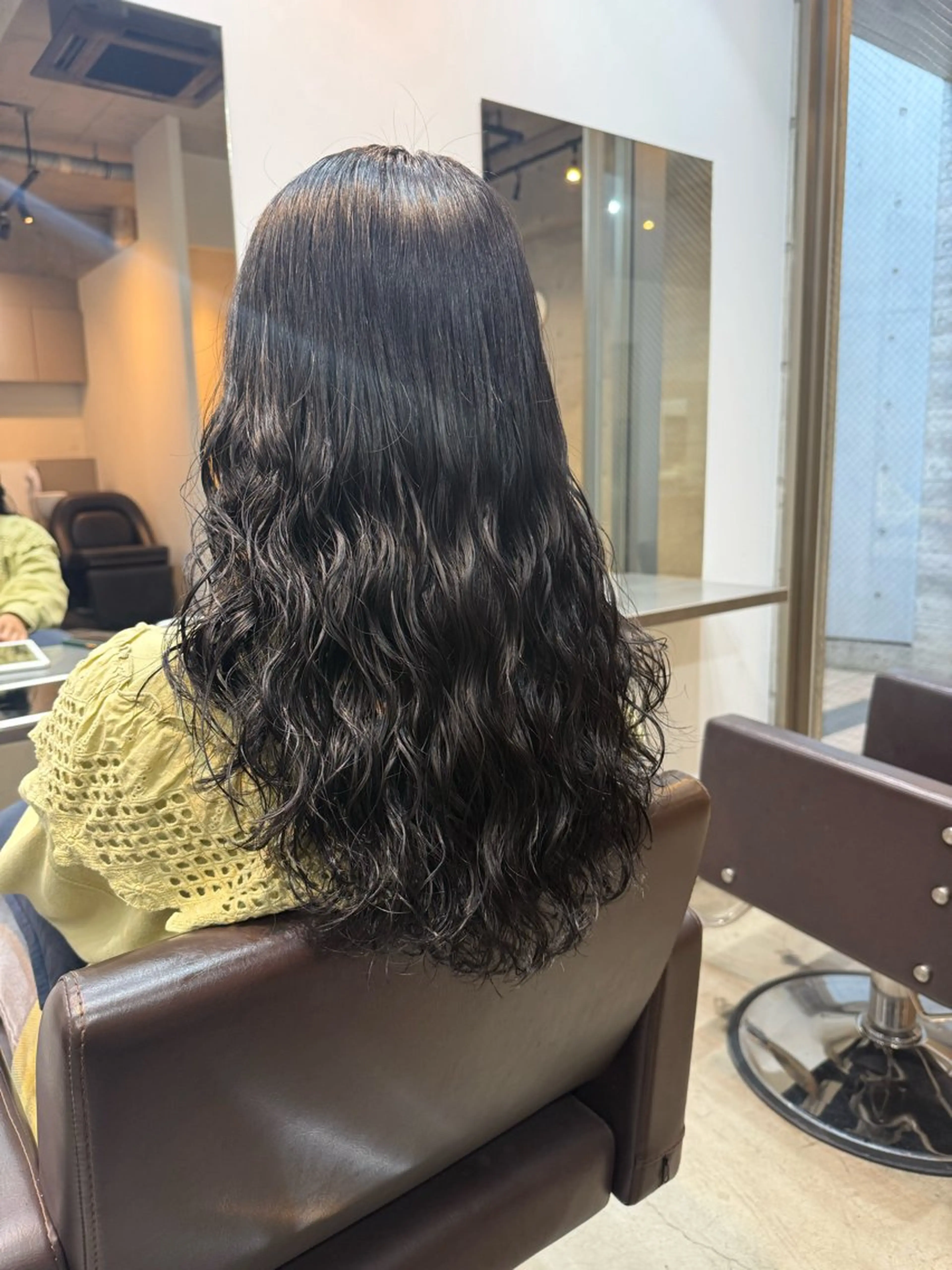 セミロング カット パーマ トリートメント デジタルパーマ/ ウェーブパーマ/神野のヘアスタイル