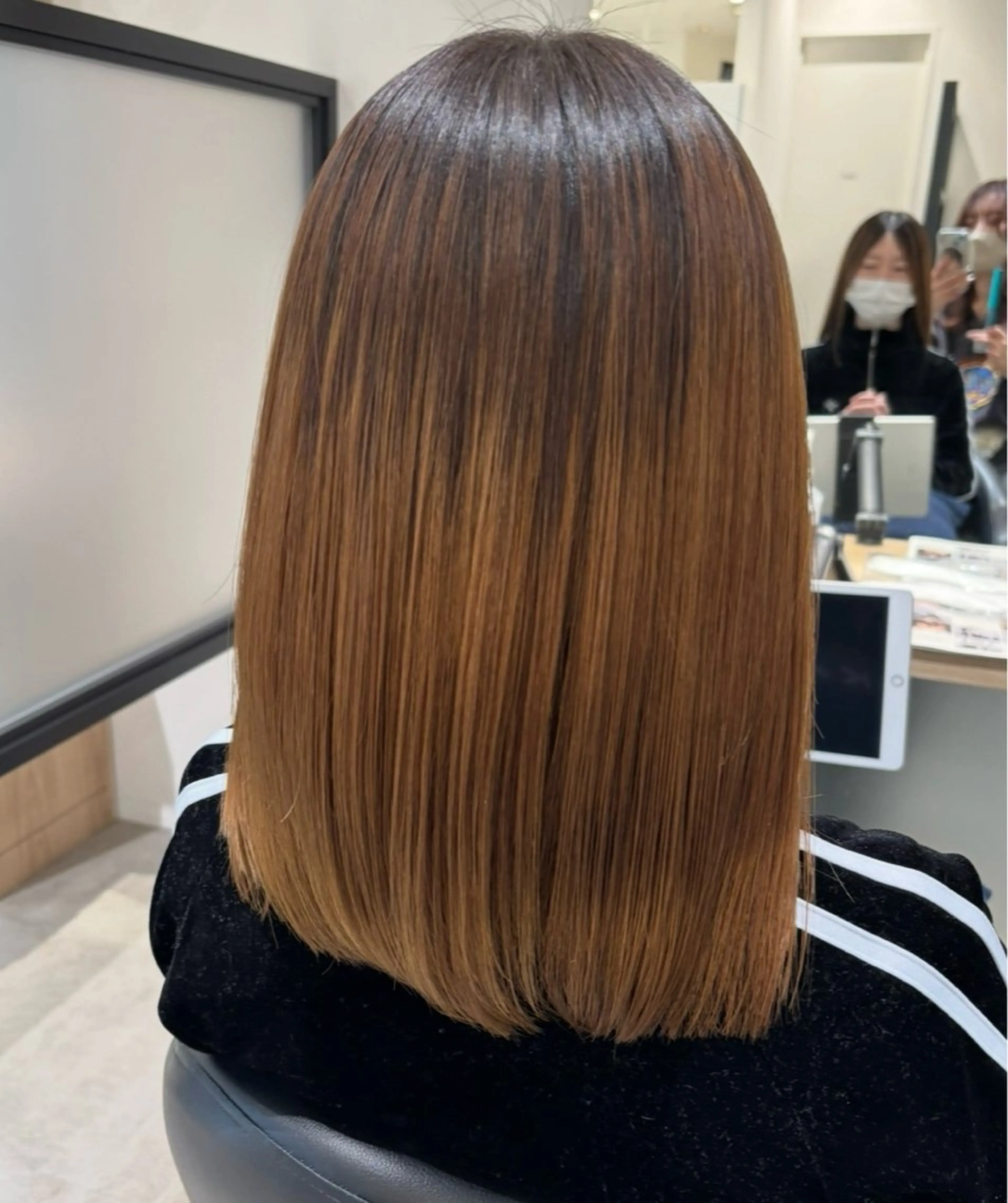 ミディアム パーマ ミディアムパーマ ストレートパーマ カット 縮毛矯正 パーマ/ボブ/レイ ヤー💫SUZUKAのヘアスタイル