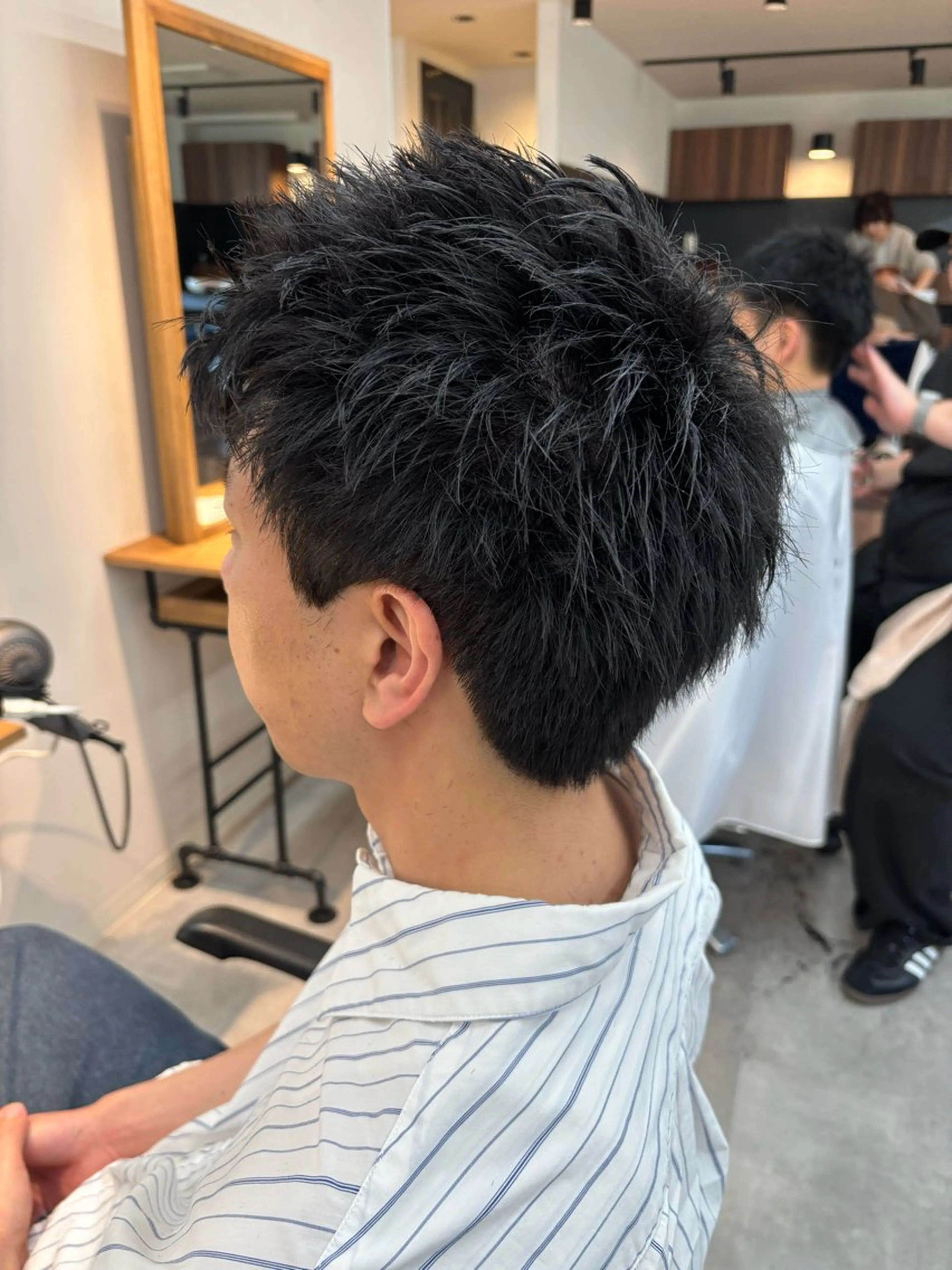 メンズ スパイキーショート カット 保立/フェザーパーマ /メンズカット千葉のヘアスタイル