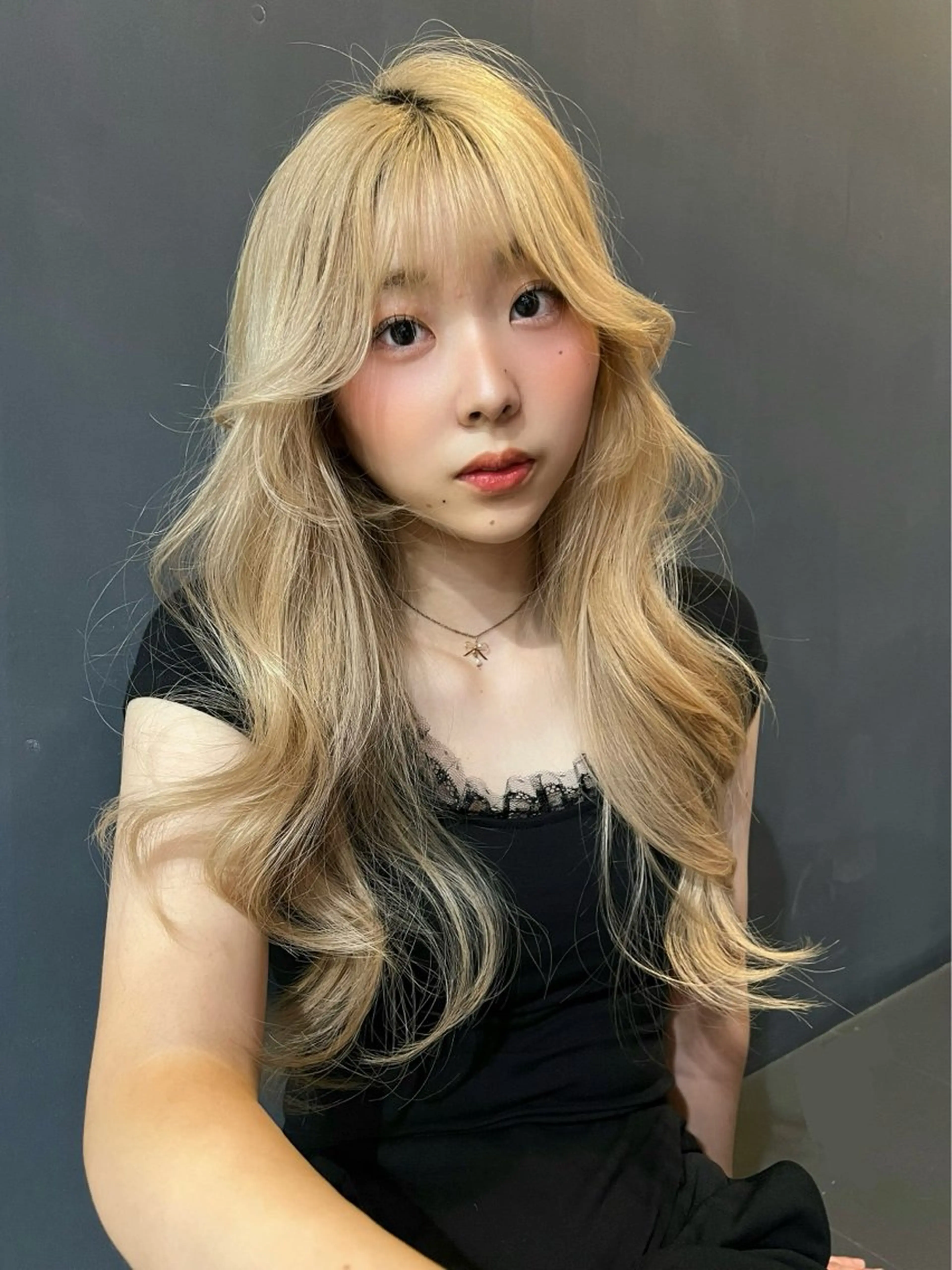 ロング カラー レイヤーカット ボブカットモデル 募集中　ukaのヘアスタイル