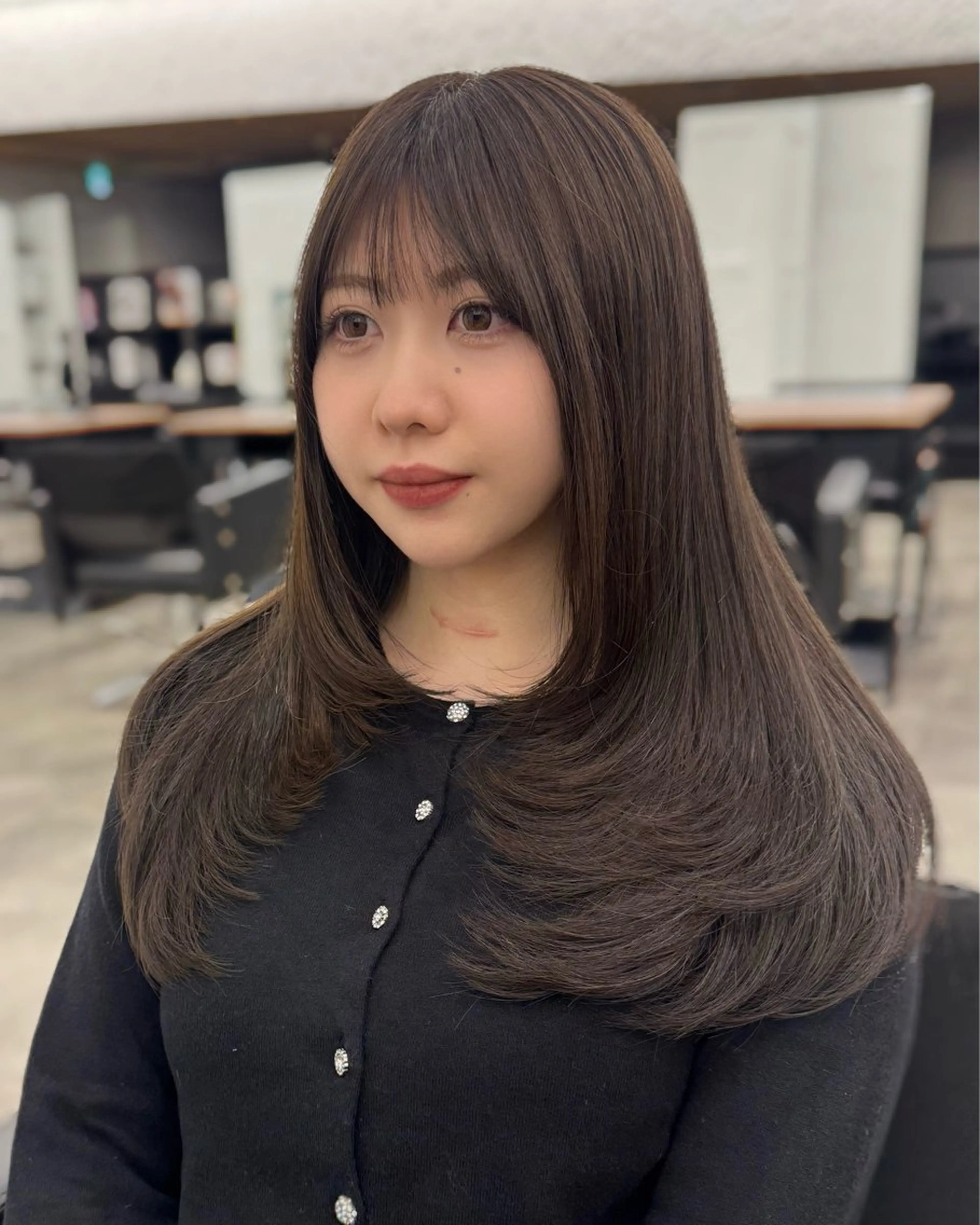 ロング カラー グレージュ レイヤーカット カット ヘアカラー トリートメント レイヤー🩰顔まわり /透明感/kanaのヘアスタイル