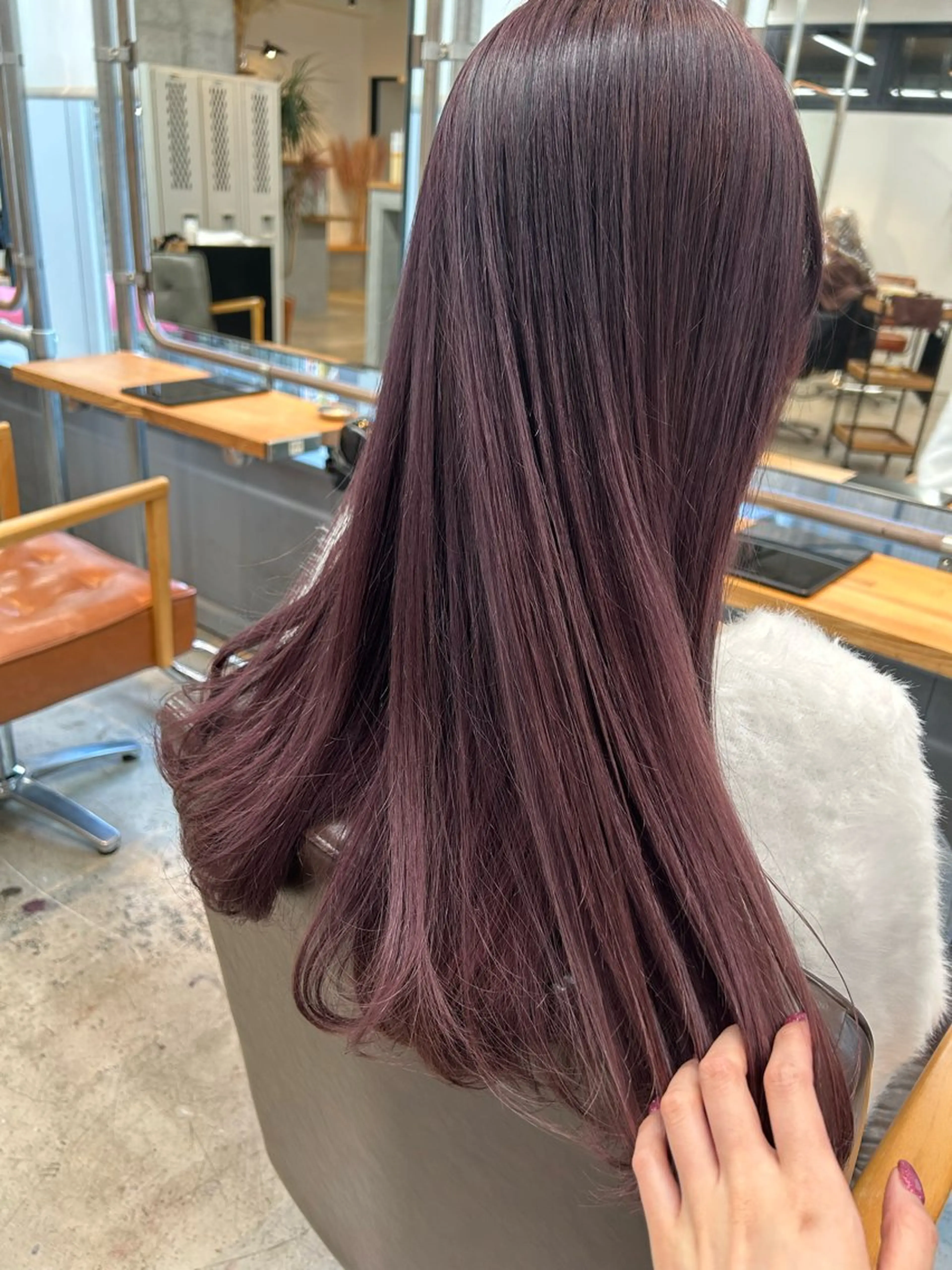 ロング カラー ラベンダーカラー ピンクカラー ピンクラベンダー カット ヘアカラー トリートメント 🎀たな 🧸のヘアスタイル