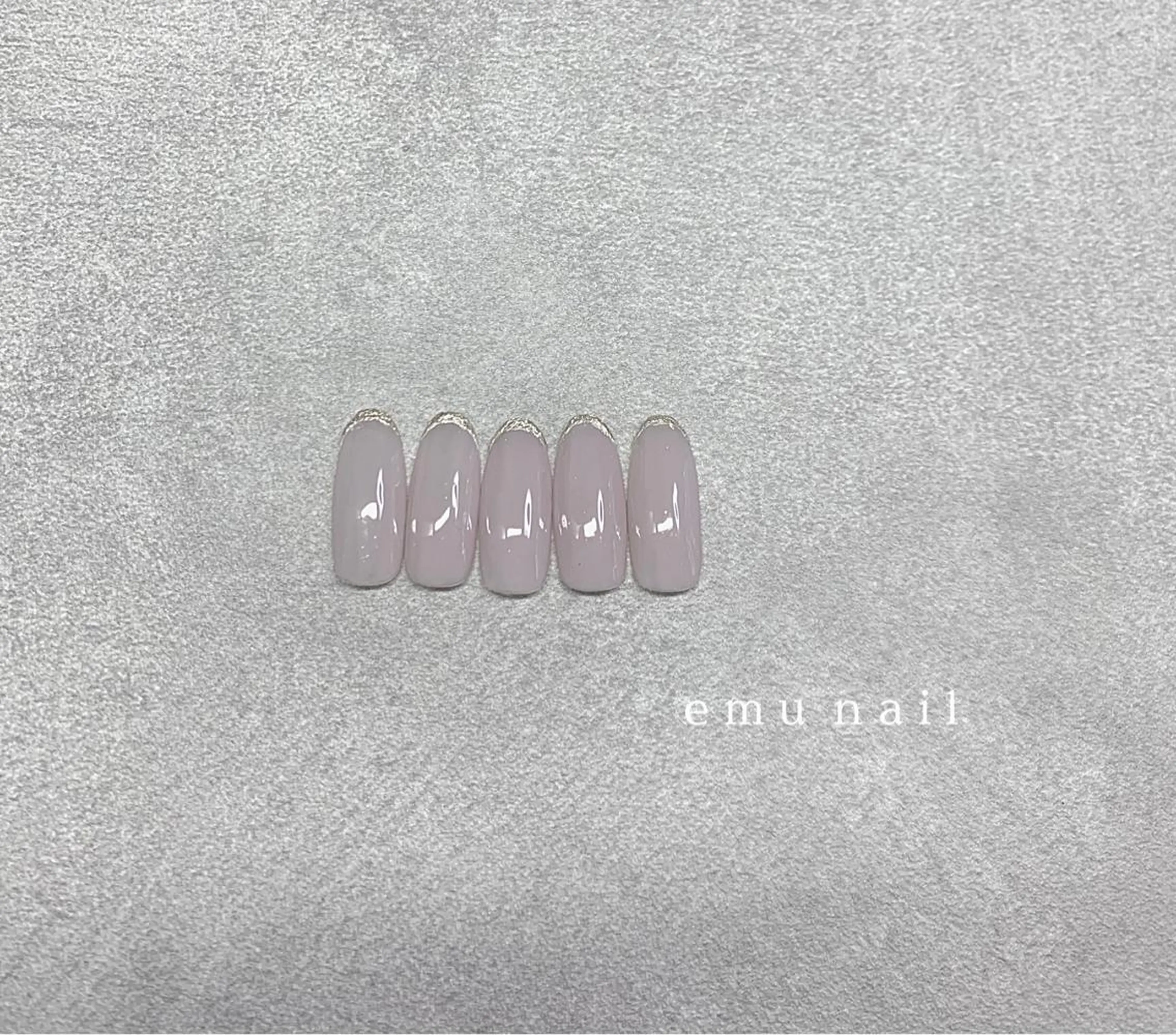 ネイル フレンチネイル ミラーネイル ピンク emu nailのネイルデザイン